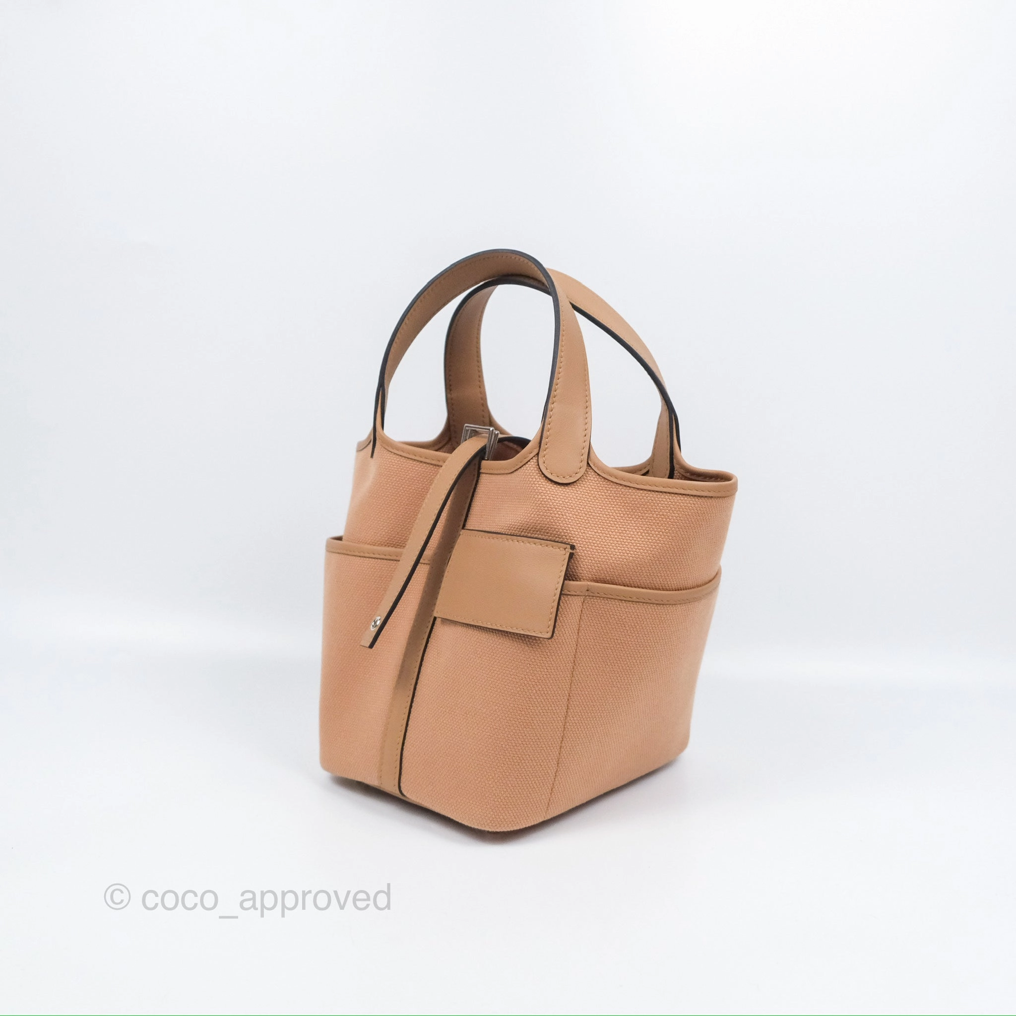 Hermes Picotin Lock 18 Cargo Pockets Chai 0M Goeland/Swift Palladium Hardware