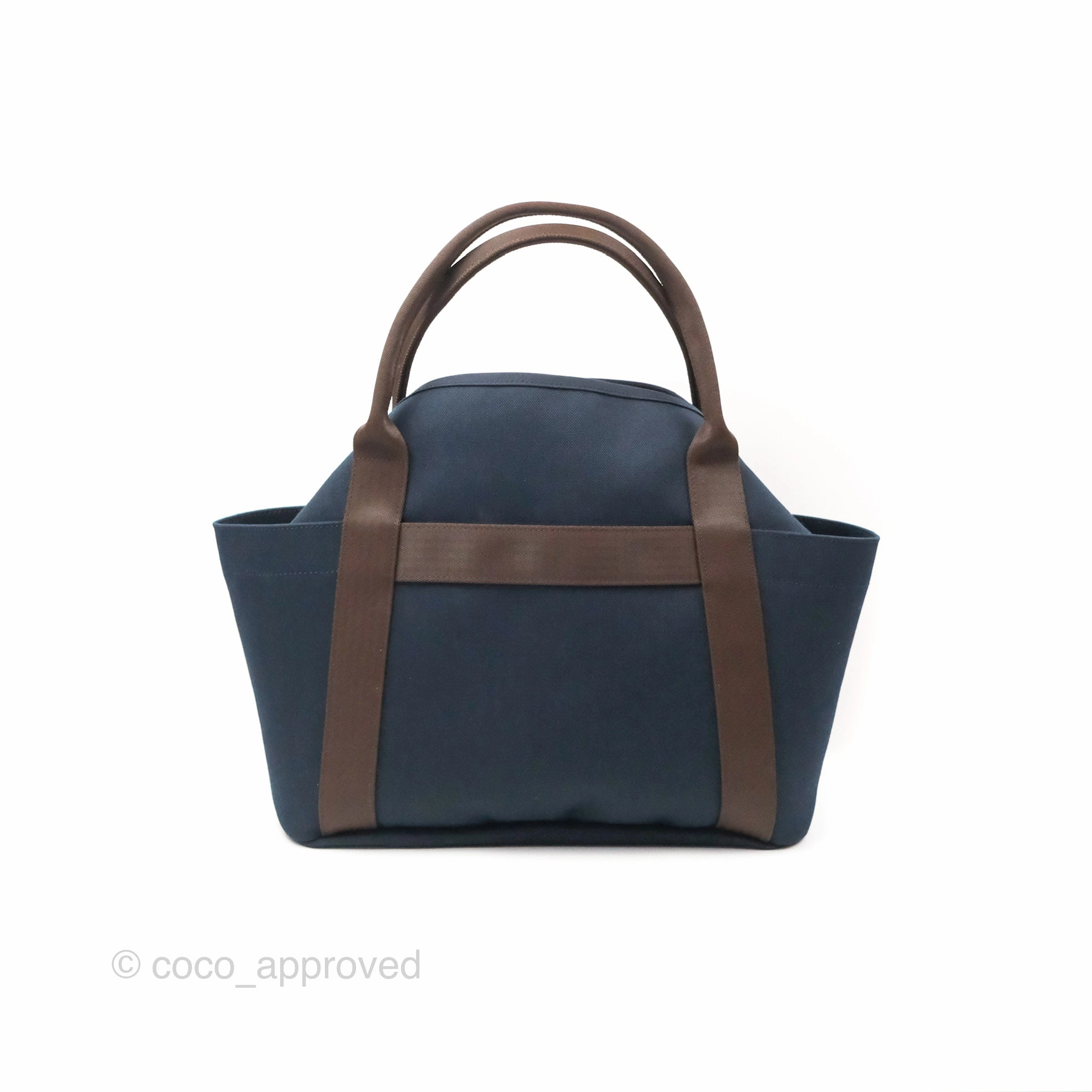 Hermes The Grooming Bag Bleu Navy / Feu