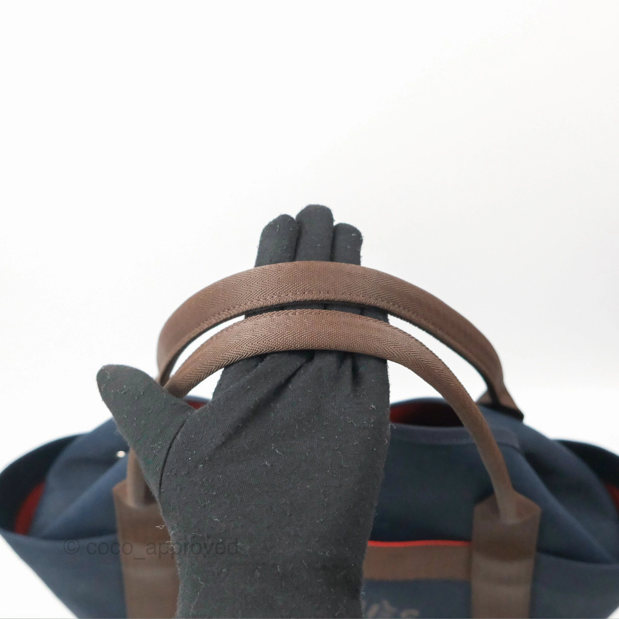Hermes The Grooming Bag Bleu Navy / Feu