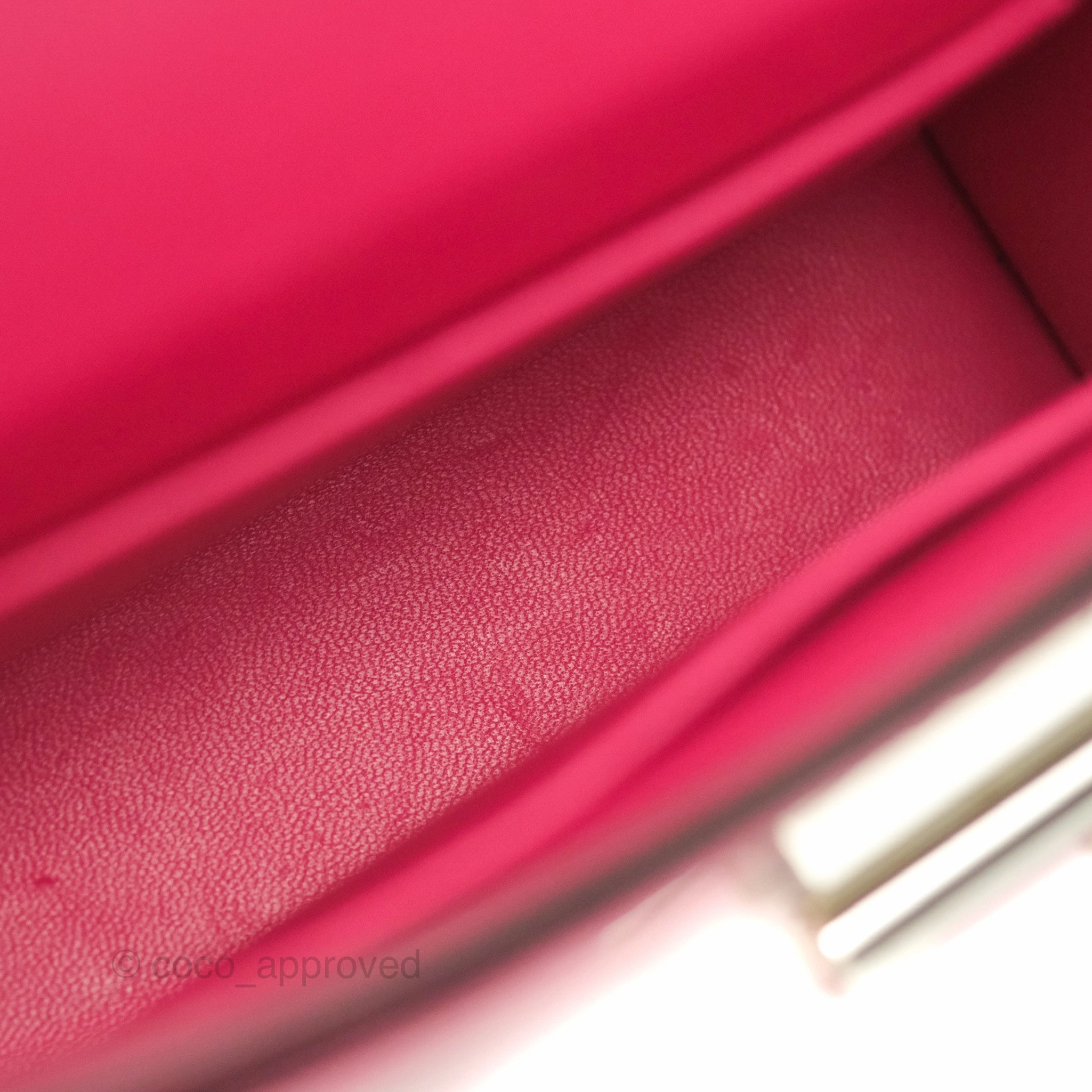 Hermes Verrou Mini Strap Rose Mex Chevre Mysore Flipperball Strap Palladium Hardware