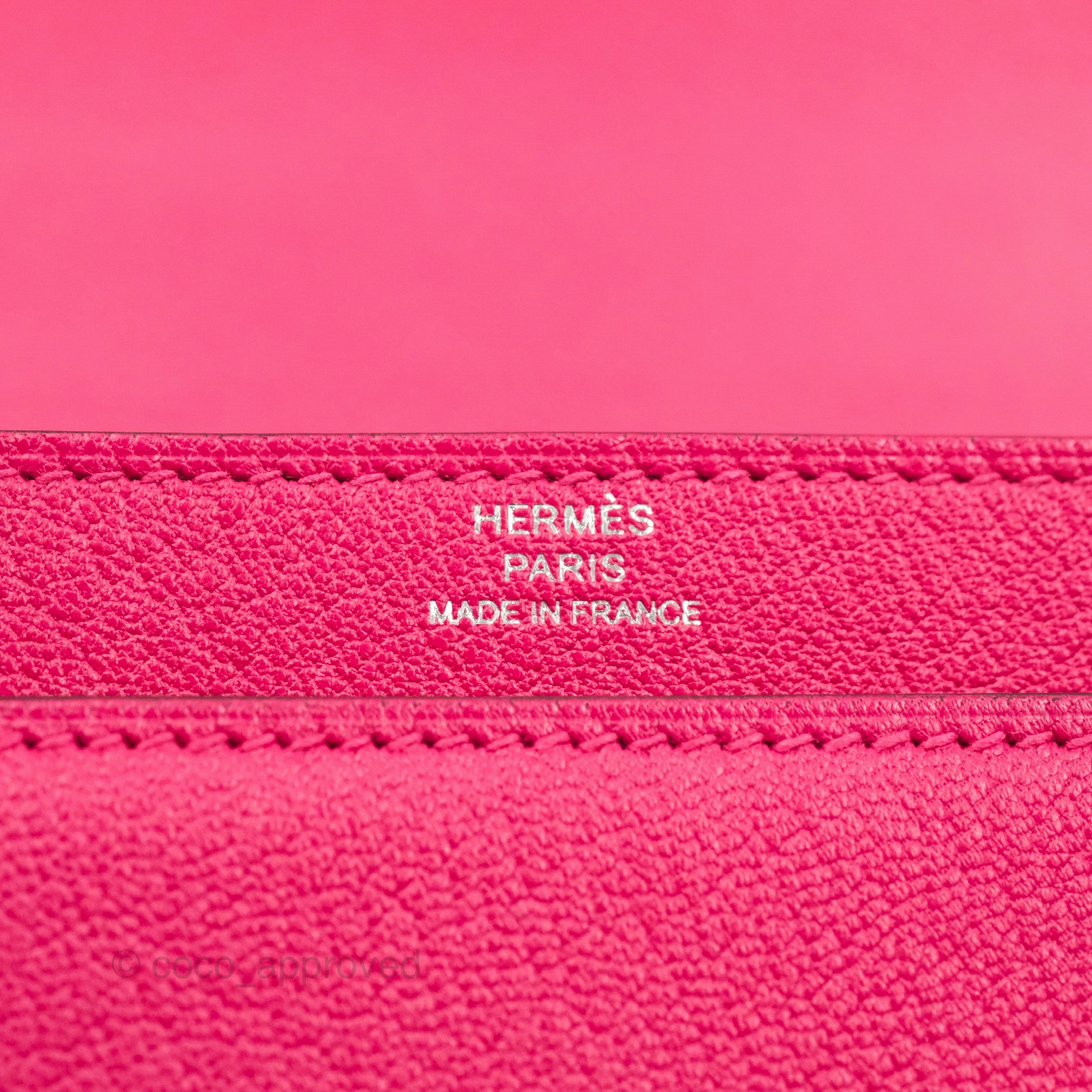Hermes Verrou Mini Strap Rose Mex Chevre Mysore Flipperball Strap Palladium Hardware