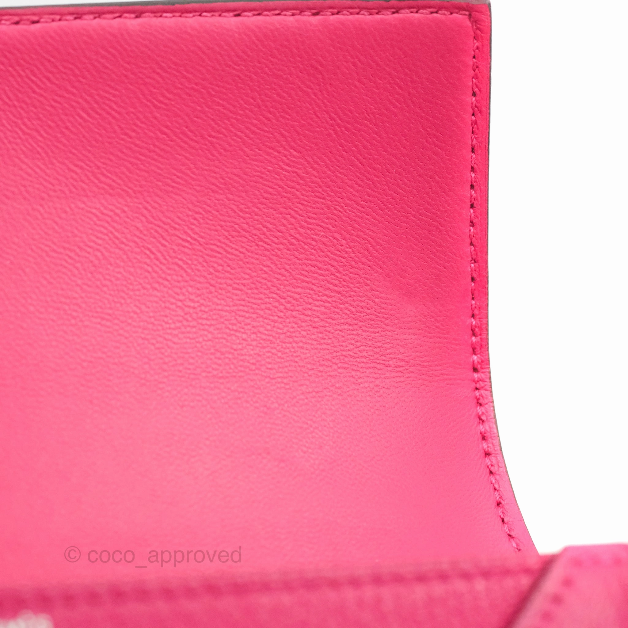 Hermes Verrou Mini Strap Rose Mex Chevre Mysore Flipperball Strap Palladium Hardware