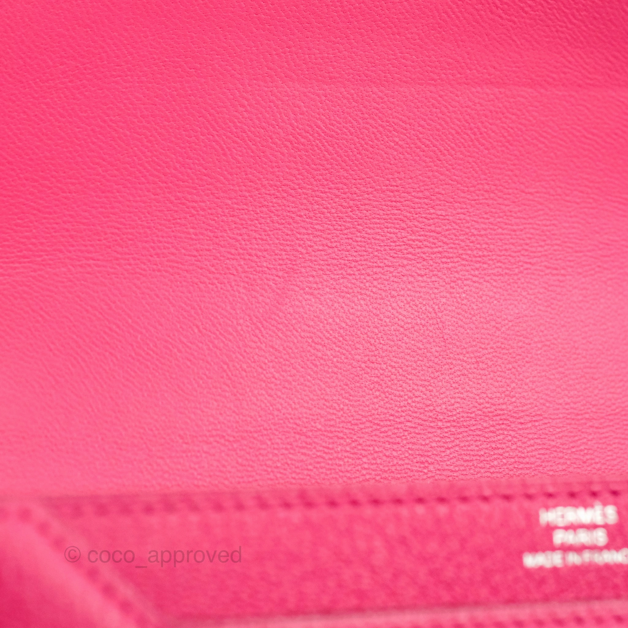 Hermes Verrou Mini Strap Rose Mex Chevre Mysore Flipperball Strap Palladium Hardware