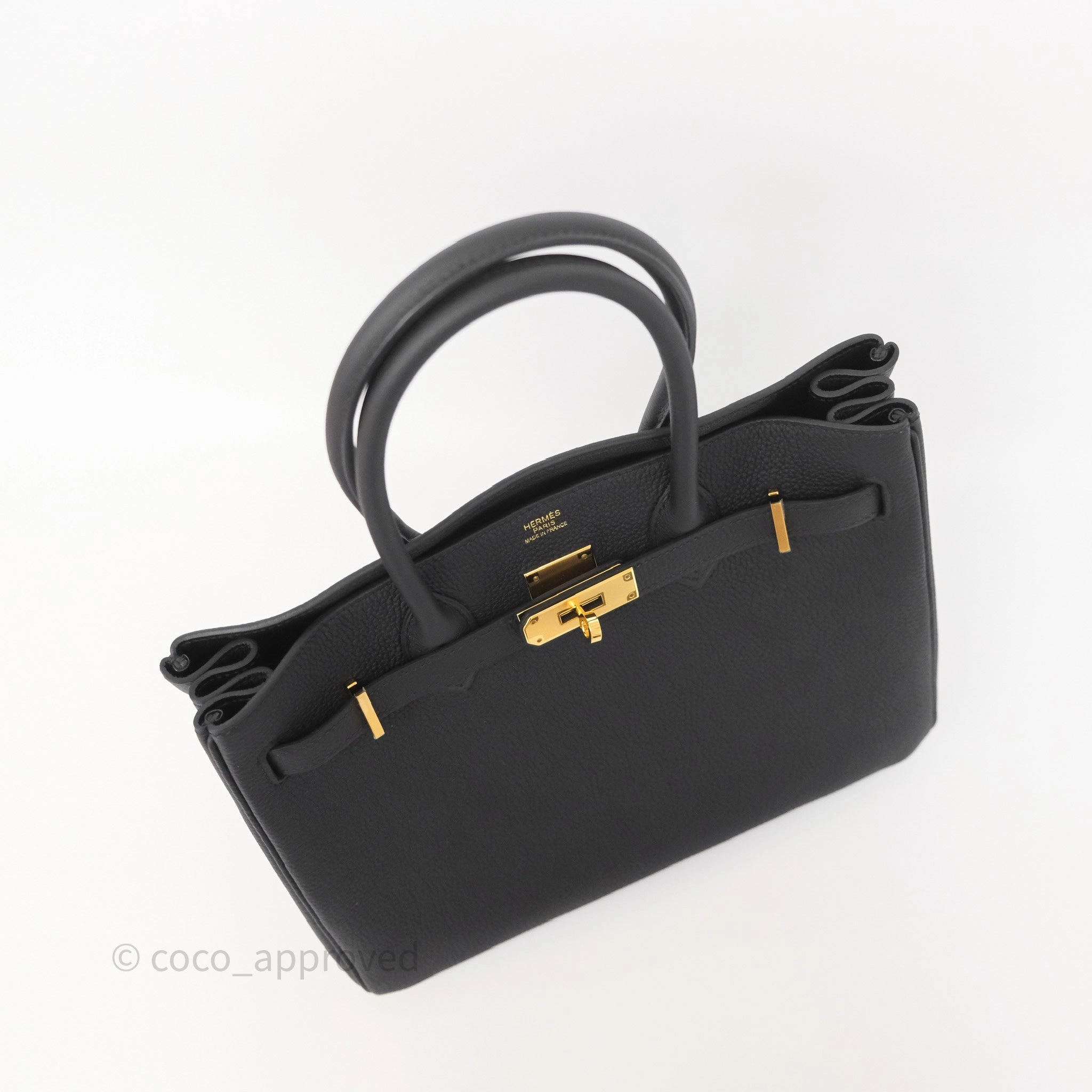 Herms 3 In 1 Birkin 30 Retourne Black Noir 89 Togo Gold Hardware