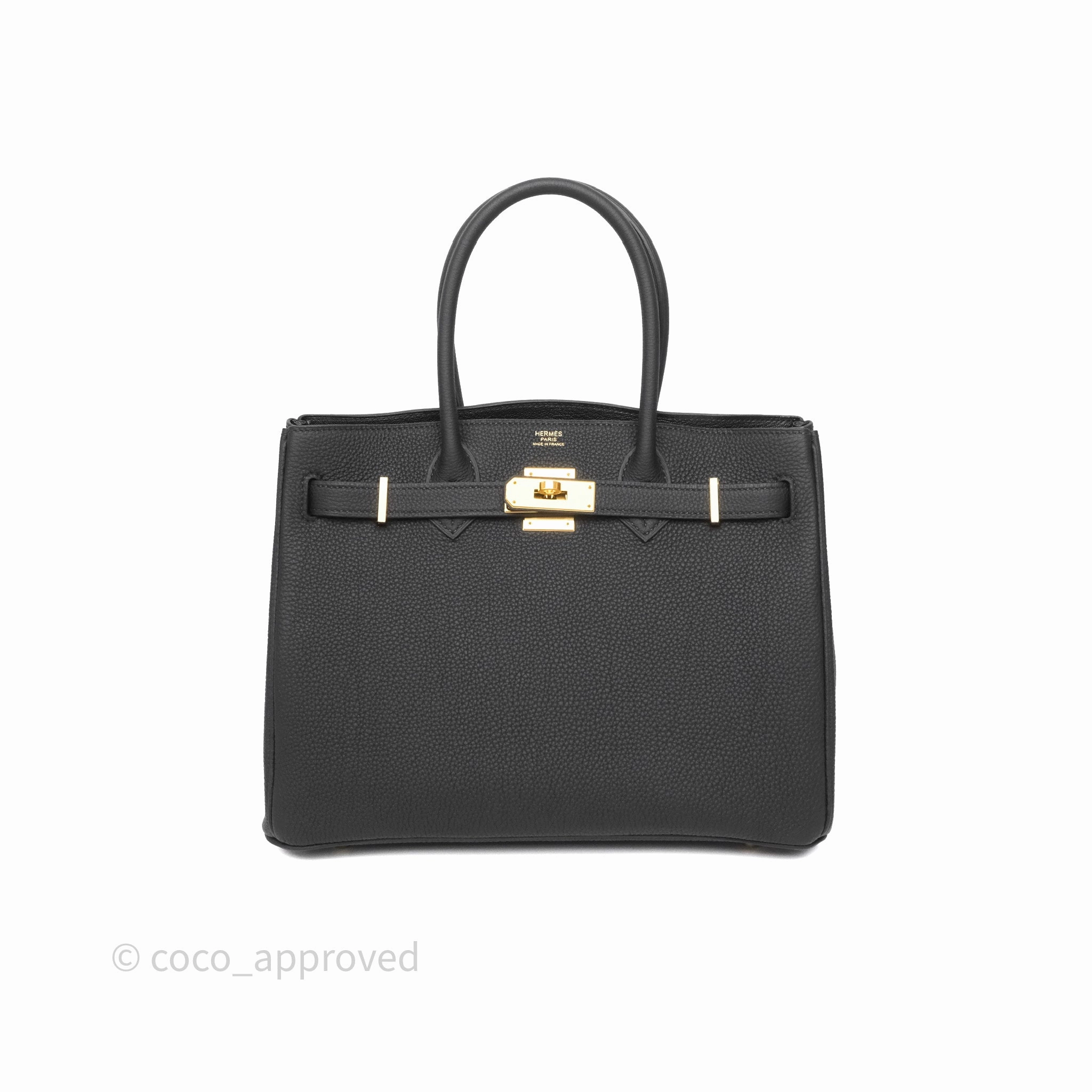 Herms 3 In 1 Birkin 30 Retourne Black Noir 89 Togo Gold Hardware
