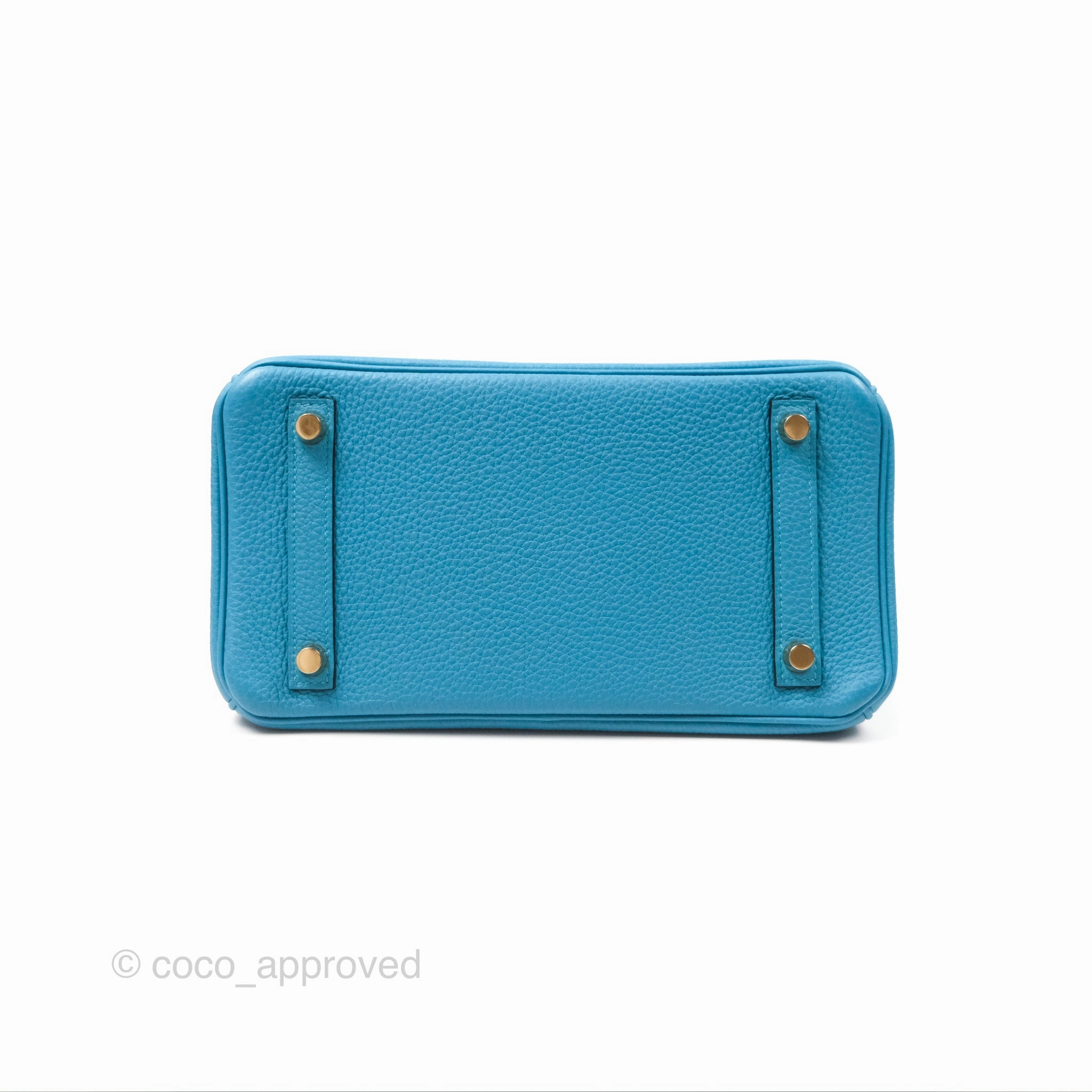 Herms Birkin 25 Bleu Turquoise Togo Gold Hardware