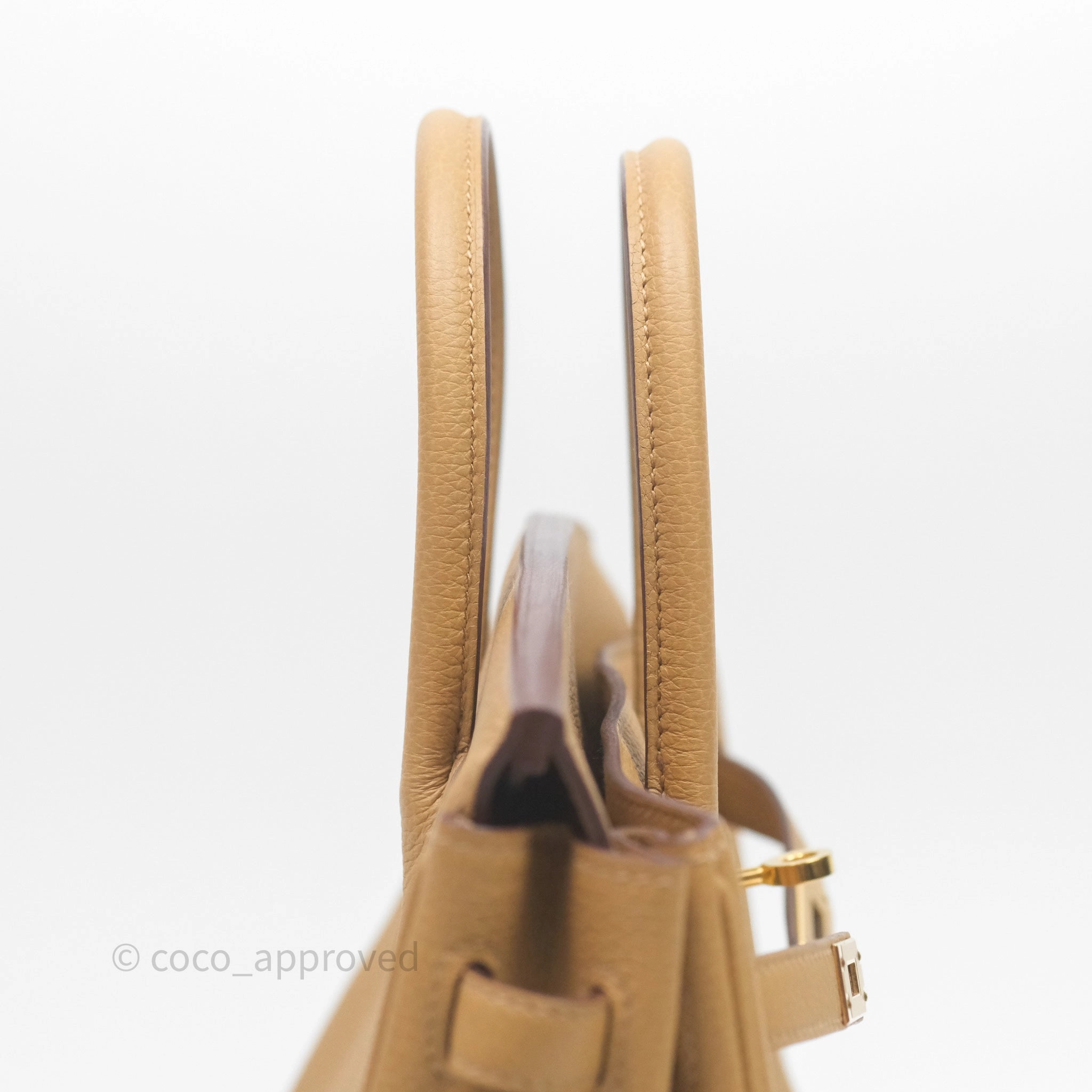 Herms Birkin 25 Retourne Biscuit 4B Togo Gold Hardware