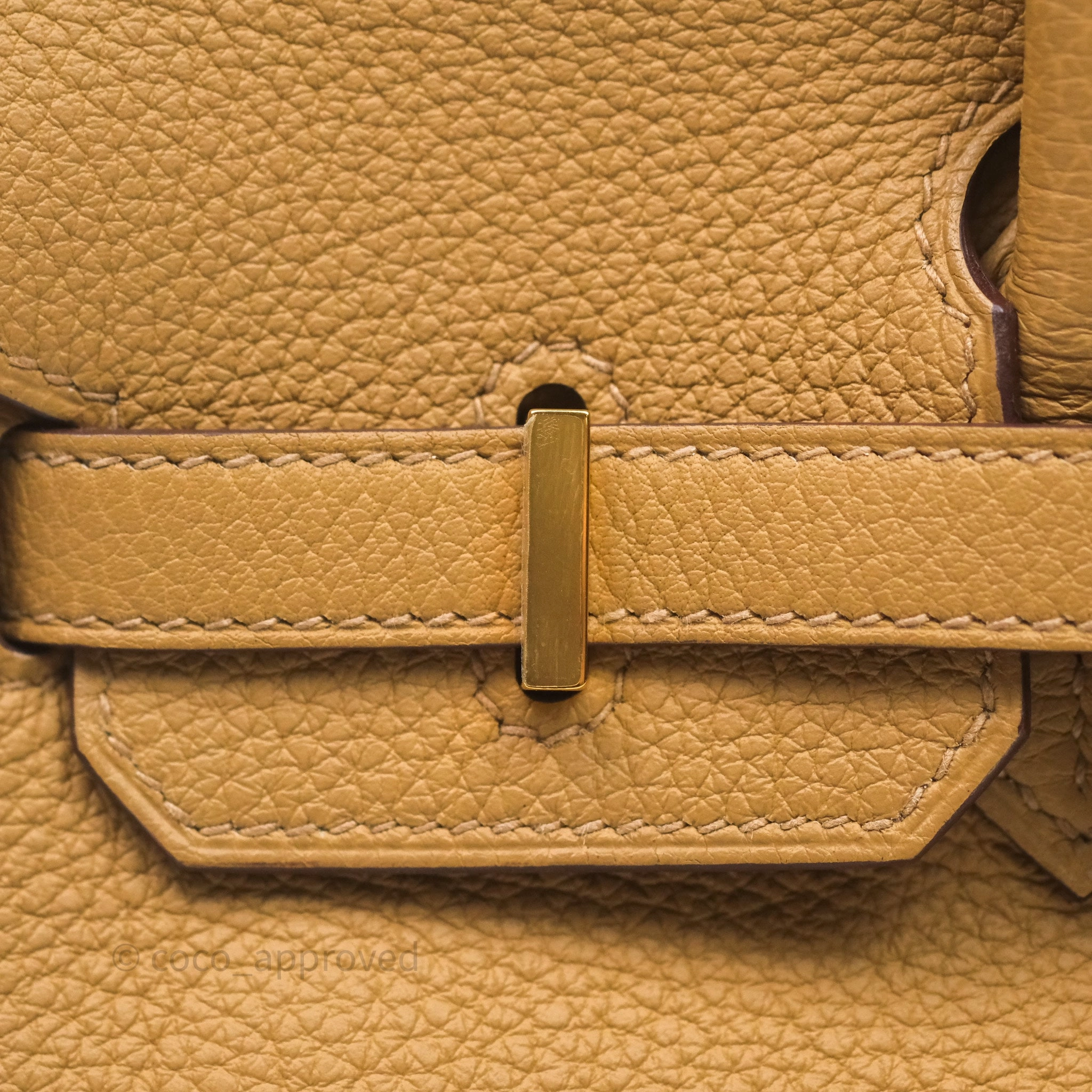Herms Birkin 25 Retourne Biscuit 4B Togo Gold Hardware