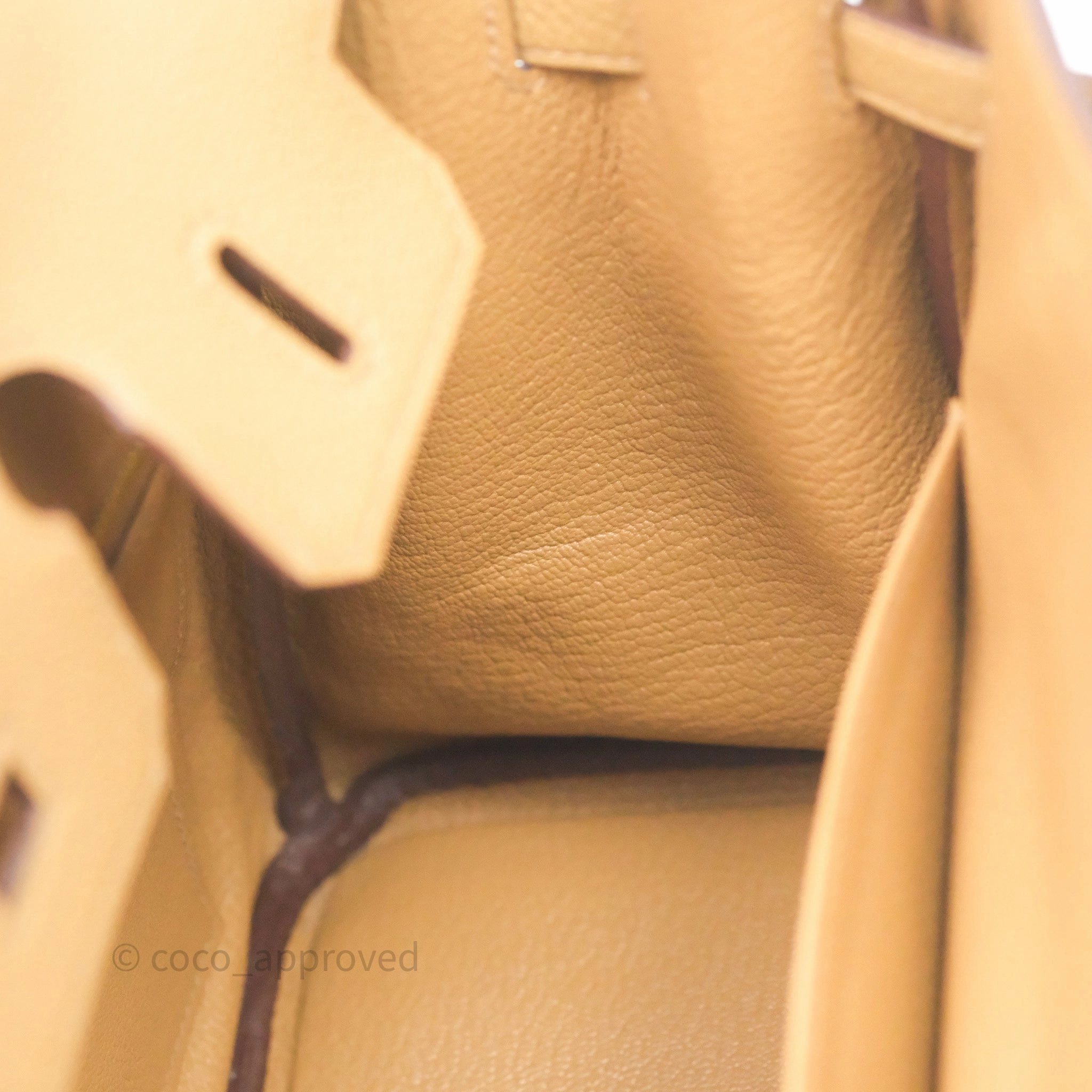Herms Birkin 25 Retourne Biscuit 4B Togo Gold Hardware