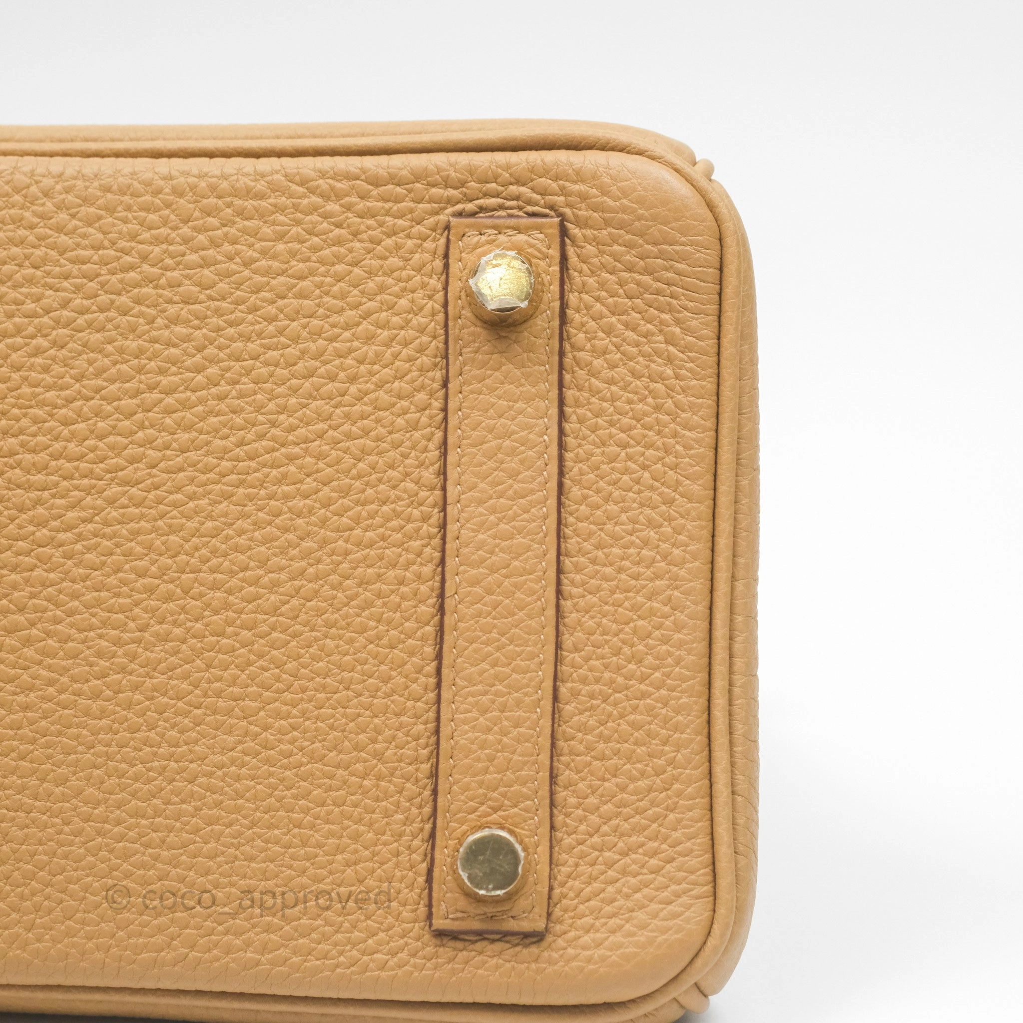 Herms Birkin 25 Retourne Biscuit 4B Togo Gold Hardware