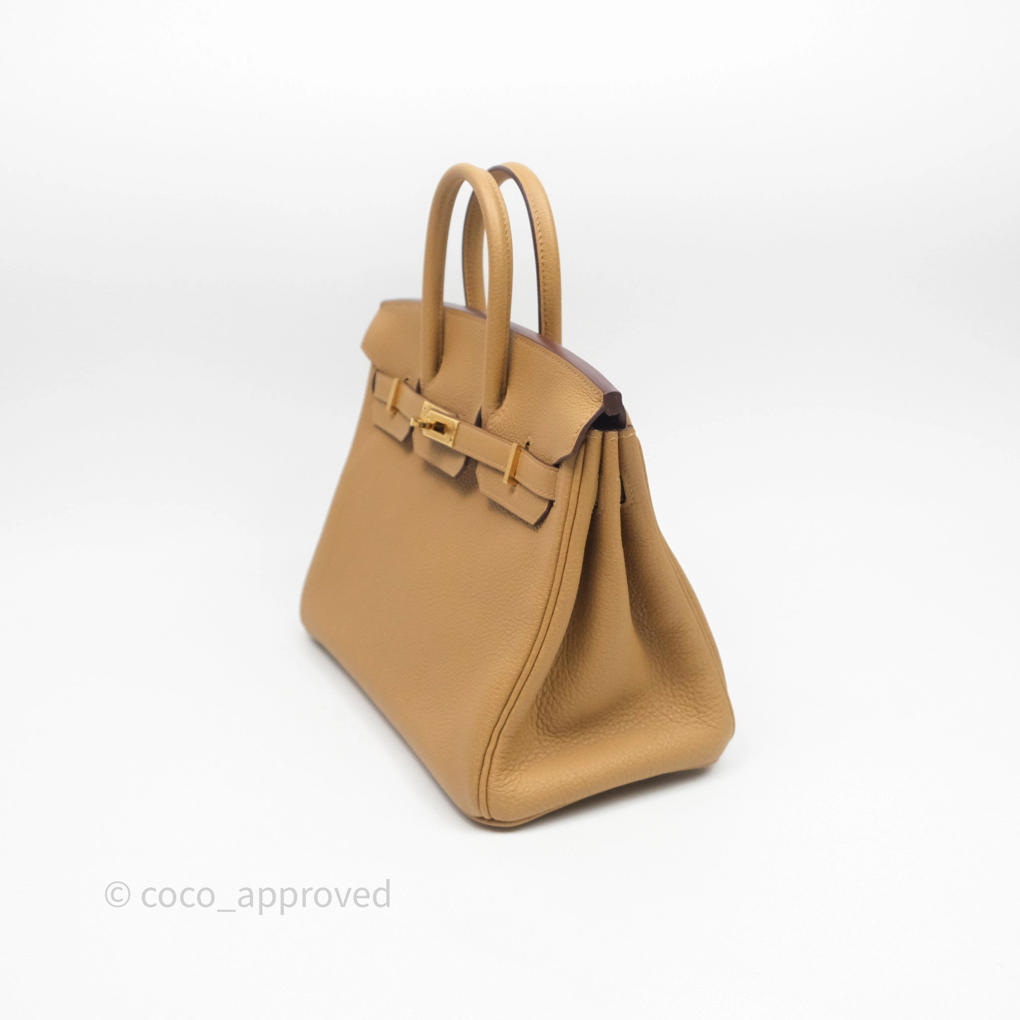 Herms Birkin 25 Retourne Biscuit 4B Togo Gold Hardware