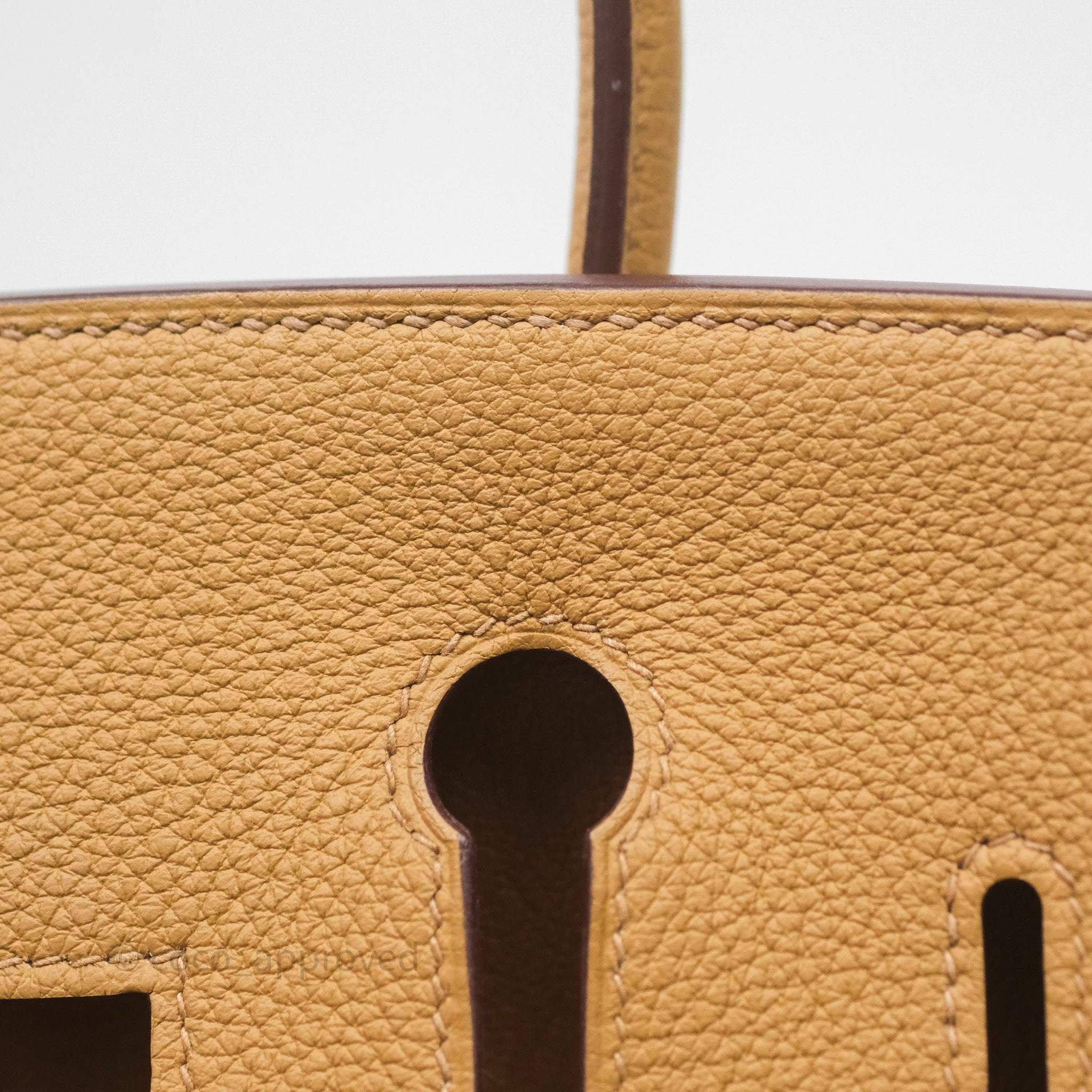 Herms Birkin 25 Retourne Biscuit 4B Togo Gold Hardware