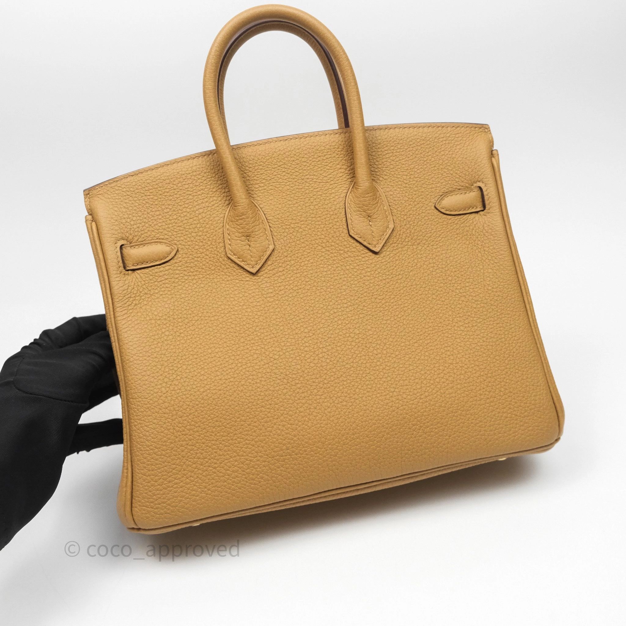 Herms Birkin 25 Retourne Biscuit 4B Togo Gold Hardware