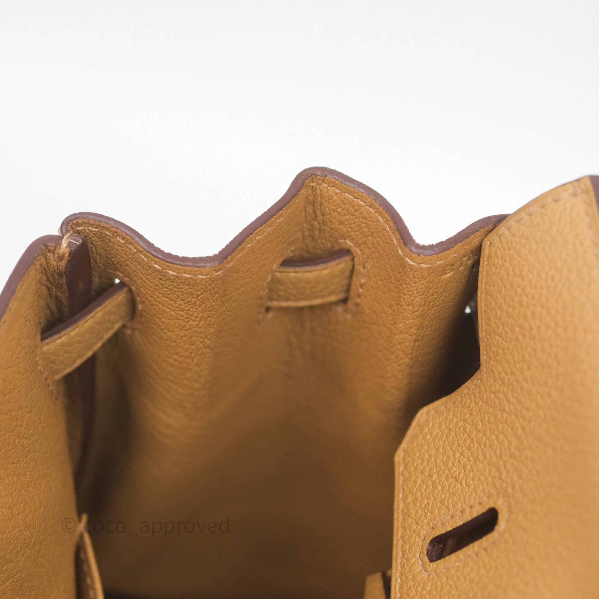 Herms Birkin 25 Retourne Biscuit 4B Togo Gold Hardware