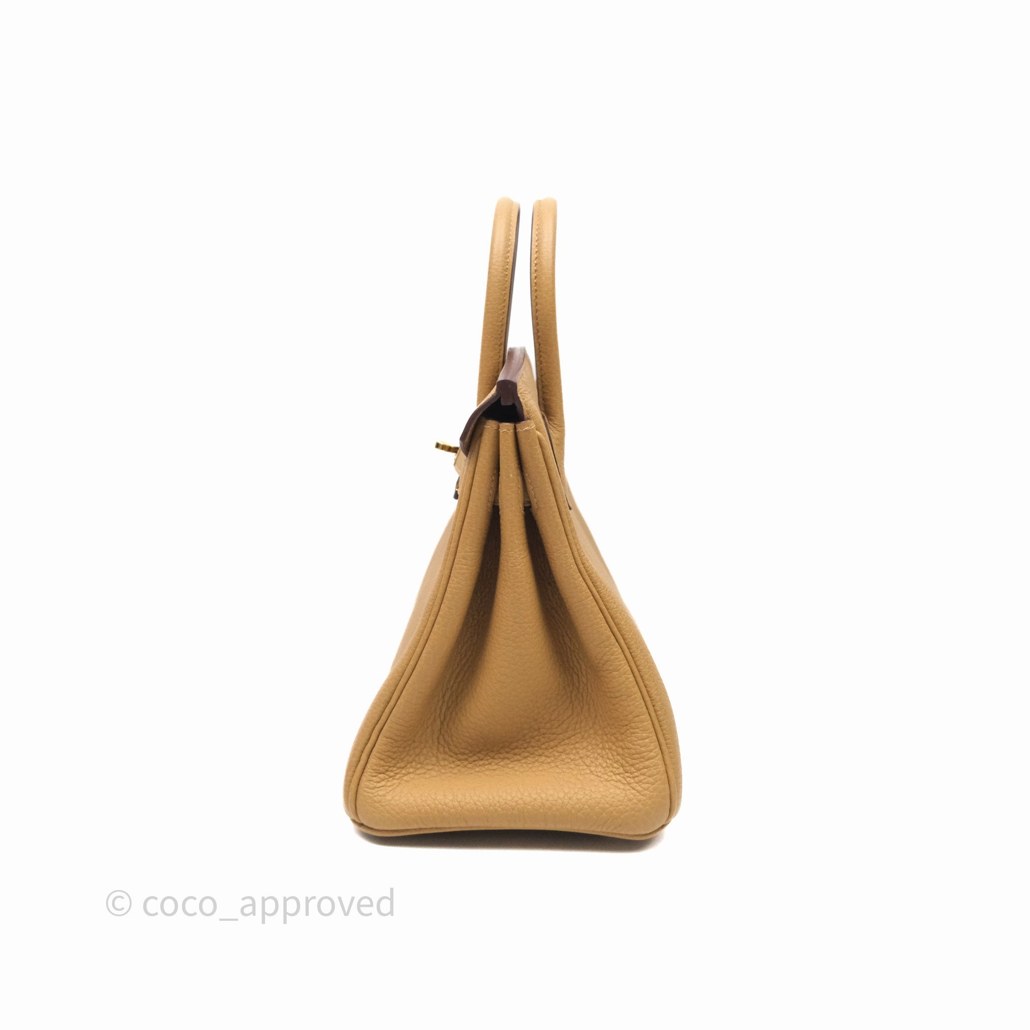 Herms Birkin 25 Retourne Biscuit 4B Togo Gold Hardware