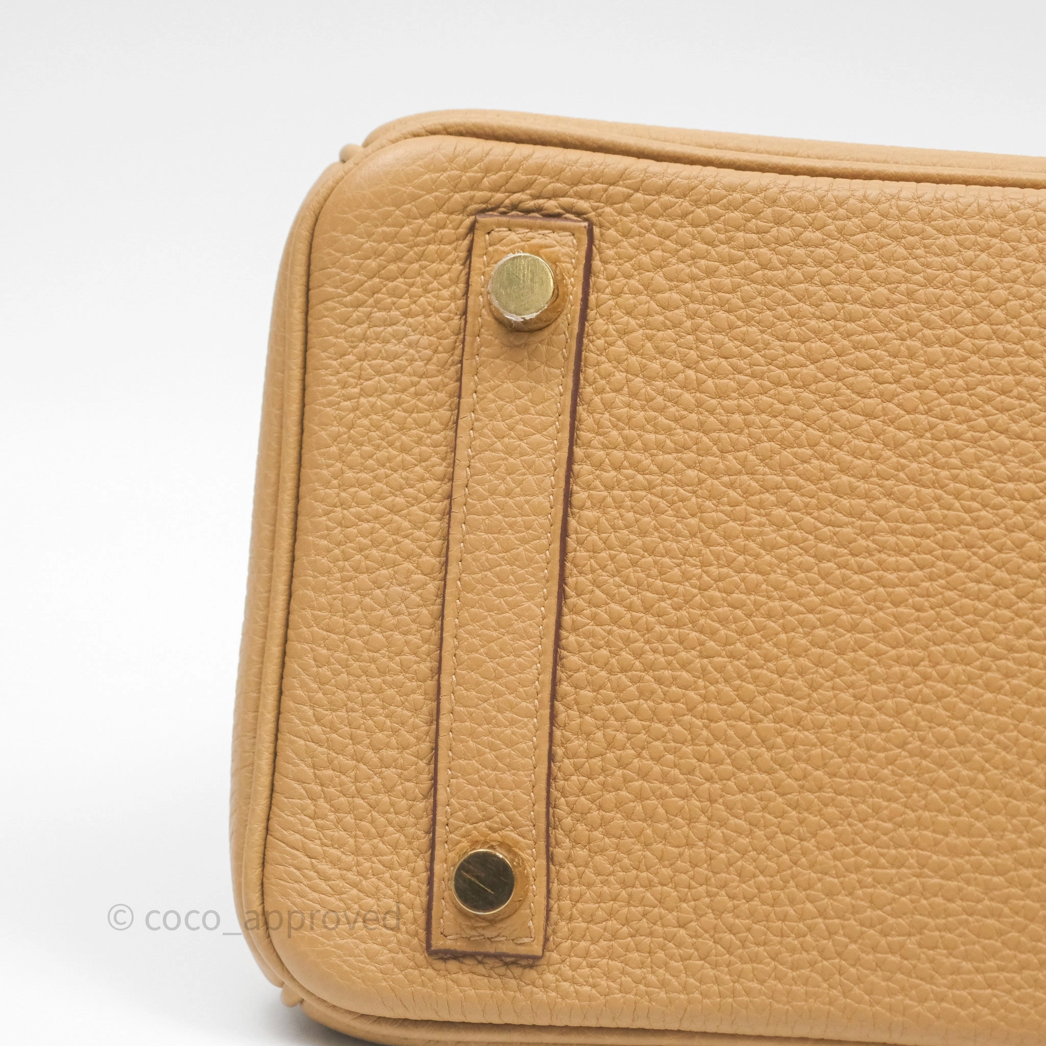 Herms Birkin 25 Retourne Biscuit 4B Togo Gold Hardware