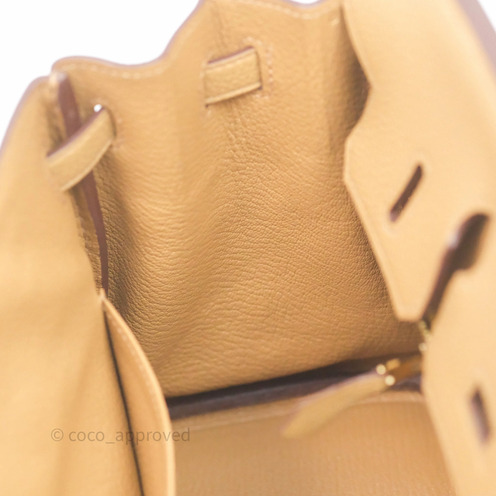 Herms Birkin 25 Retourne Biscuit 4B Togo Gold Hardware