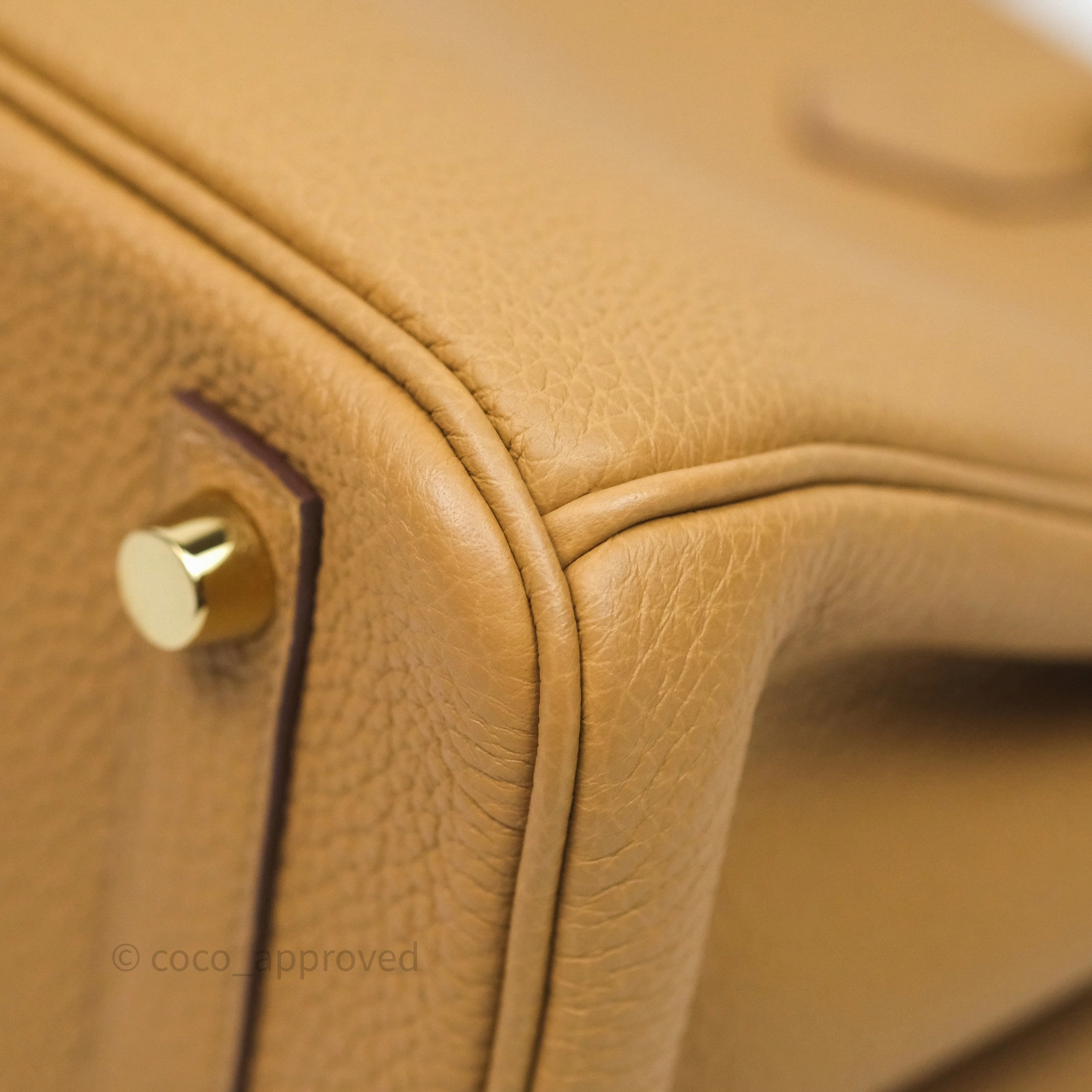 Herms Birkin 25 Retourne Biscuit 4B Togo Gold Hardware