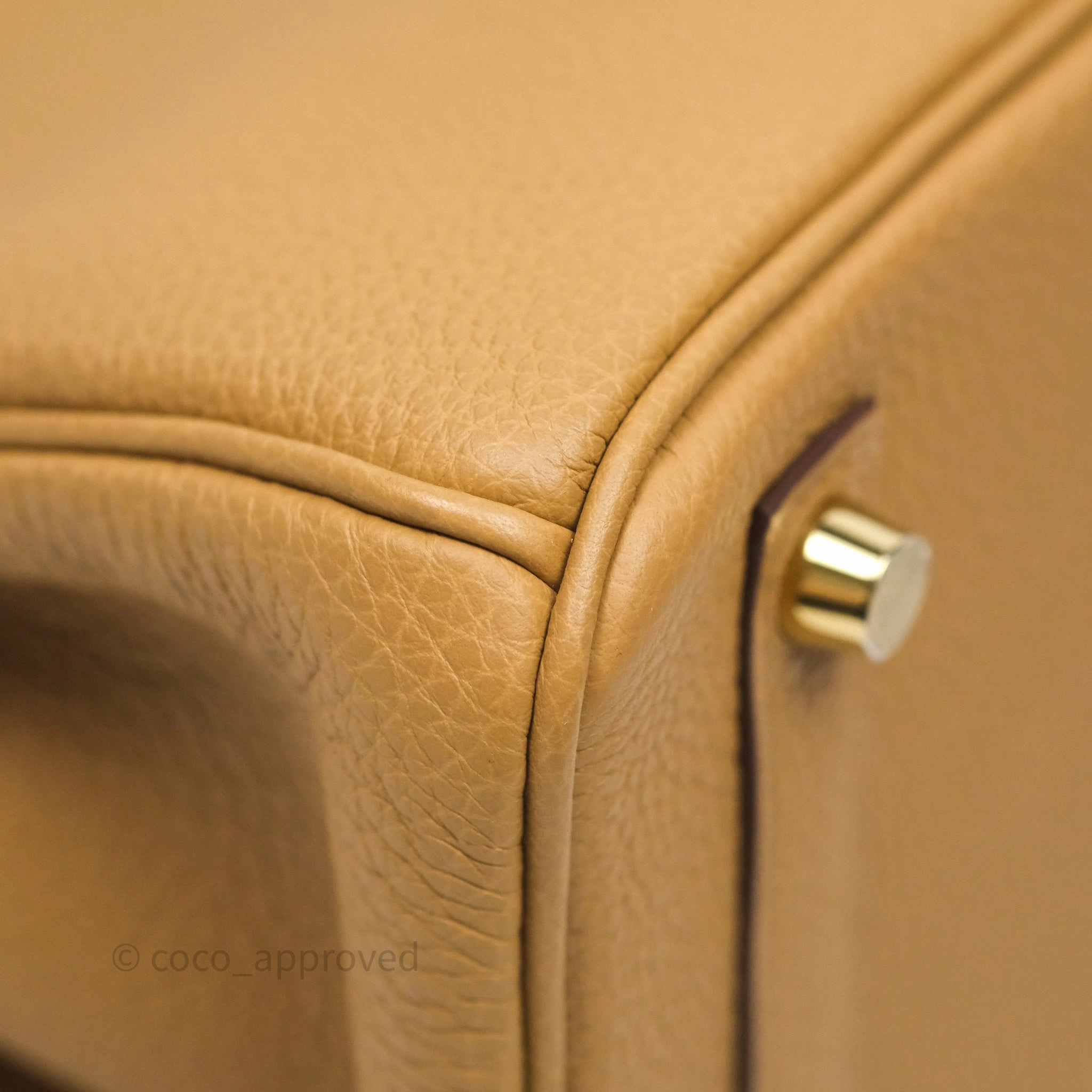 Herms Birkin 25 Retourne Biscuit 4B Togo Gold Hardware