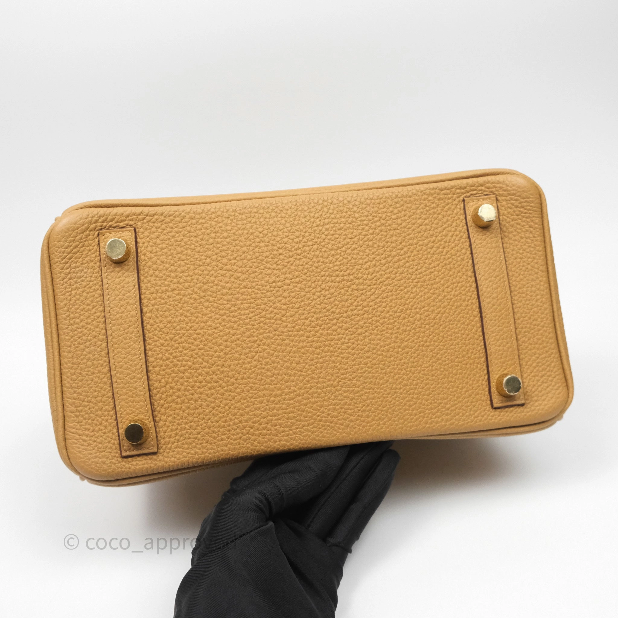 Herms Birkin 25 Retourne Biscuit 4B Togo Gold Hardware