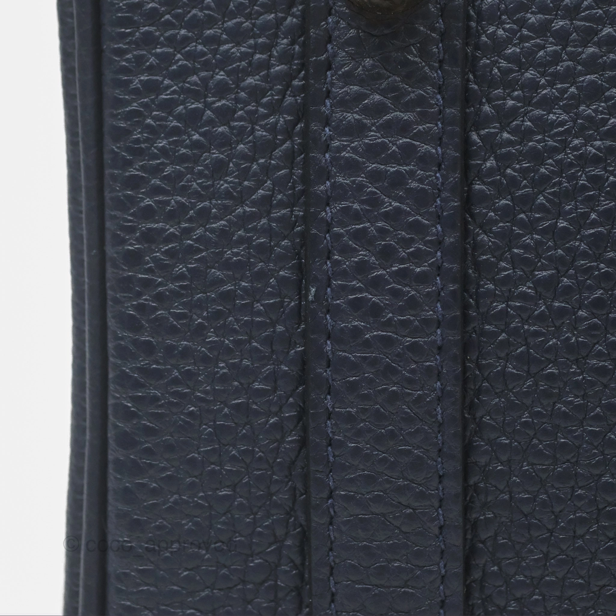 Herms Birkin 25 Retourne Bleu Nuit 2Z Togo Gold Hardware