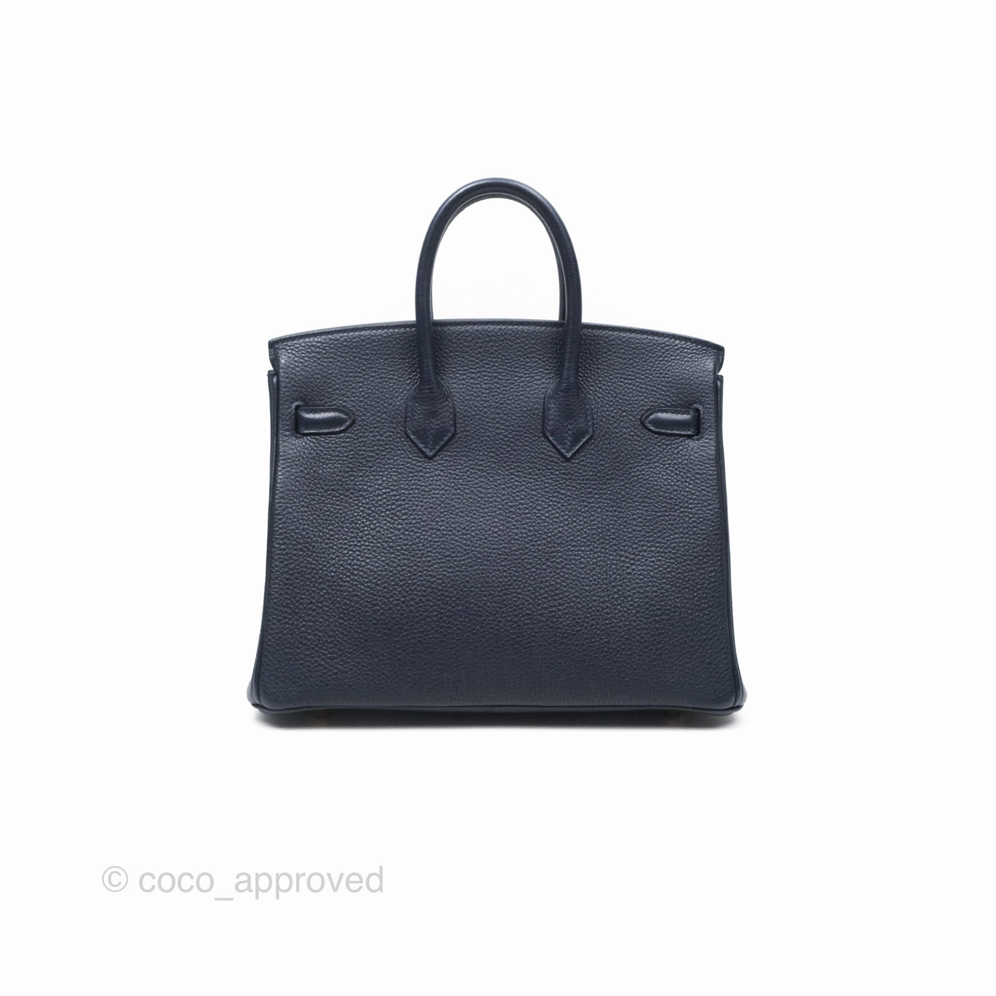 Herms Birkin 25 Retourne Bleu Nuit 2Z Togo Gold Hardware