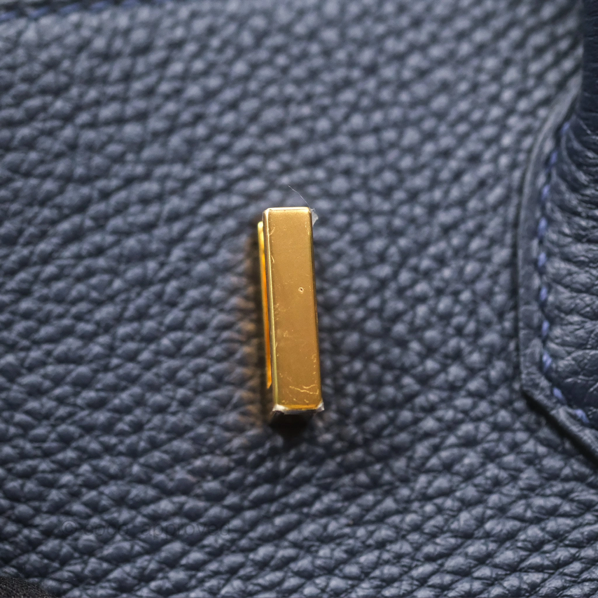 Herms Birkin 25 Retourne Bleu Nuit 2Z Togo Gold Hardware