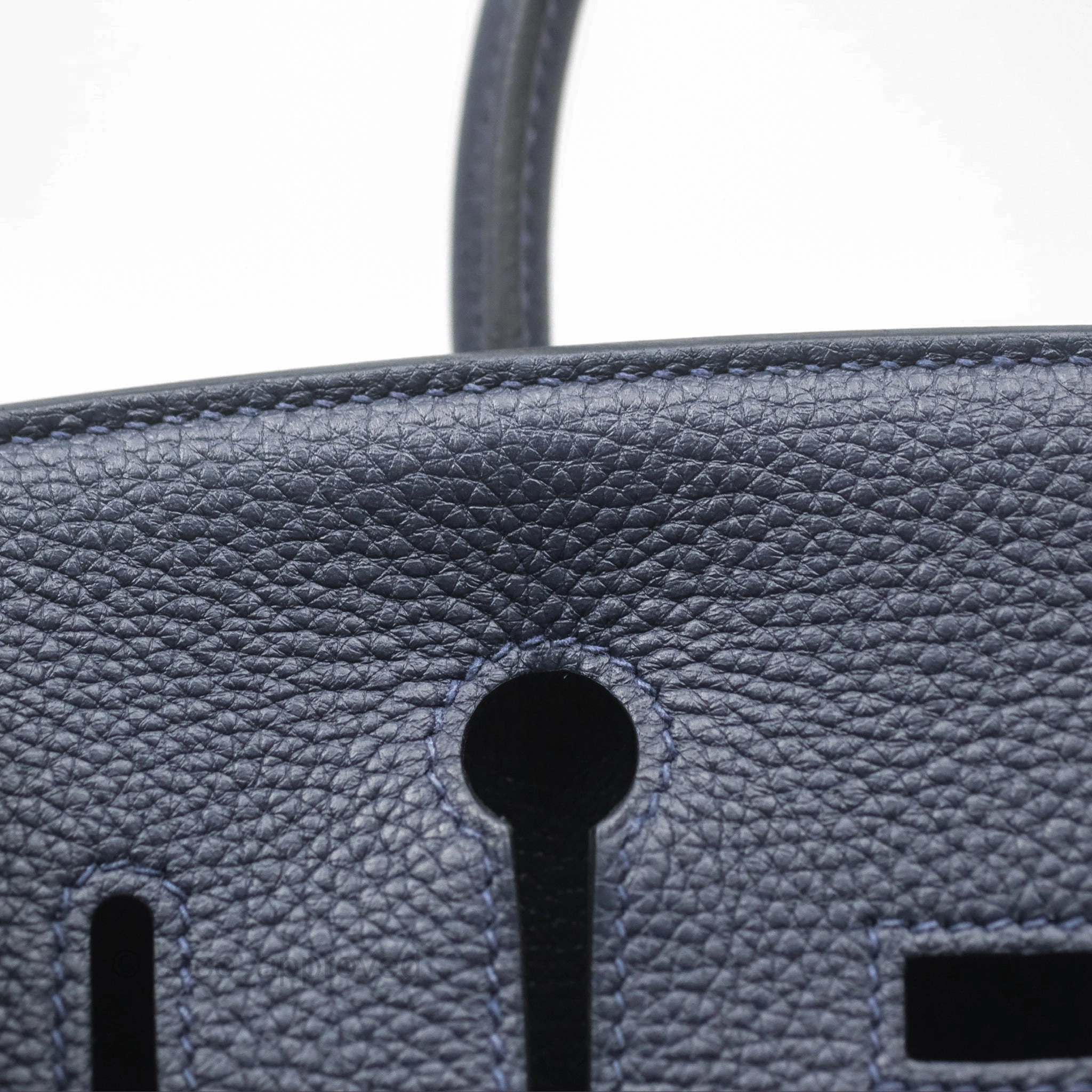 Herms Birkin 25 Retourne Bleu Nuit 2Z Togo Gold Hardware