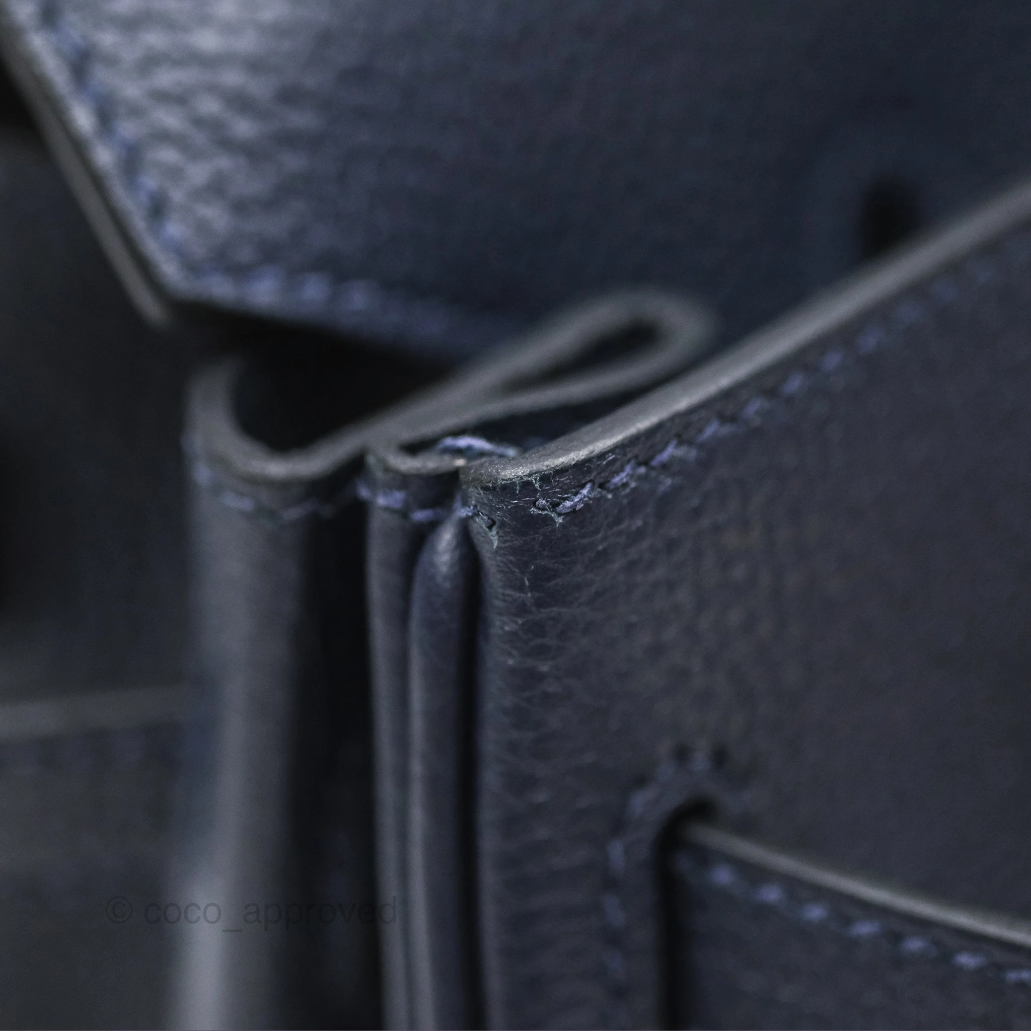 Herms Birkin 25 Retourne Bleu Nuit 2Z Togo Gold Hardware