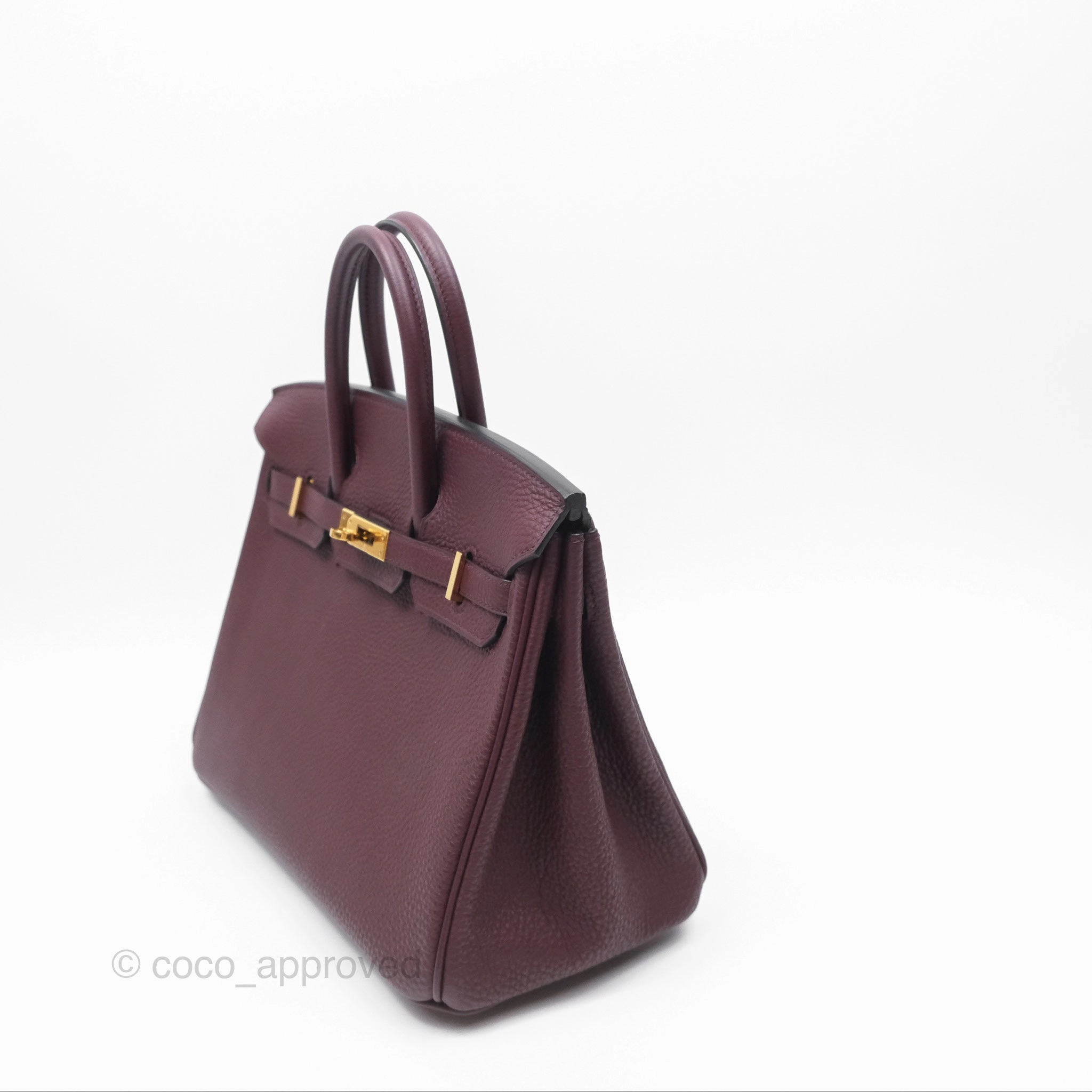 Herms Birkin 25 Retourne Bordeaux Togo Gold Hardware
