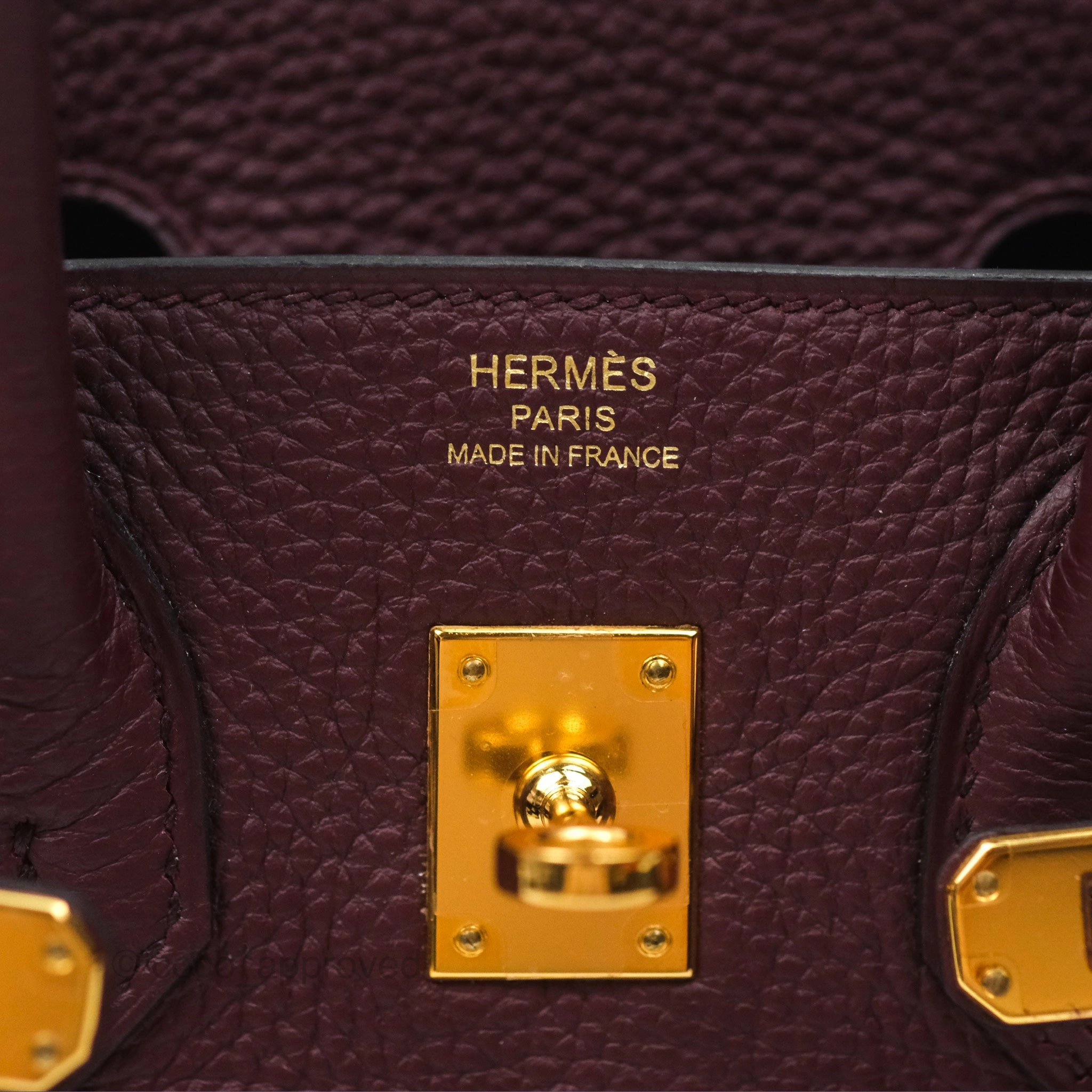 Herms Birkin 25 Retourne Bordeaux Togo Gold Hardware