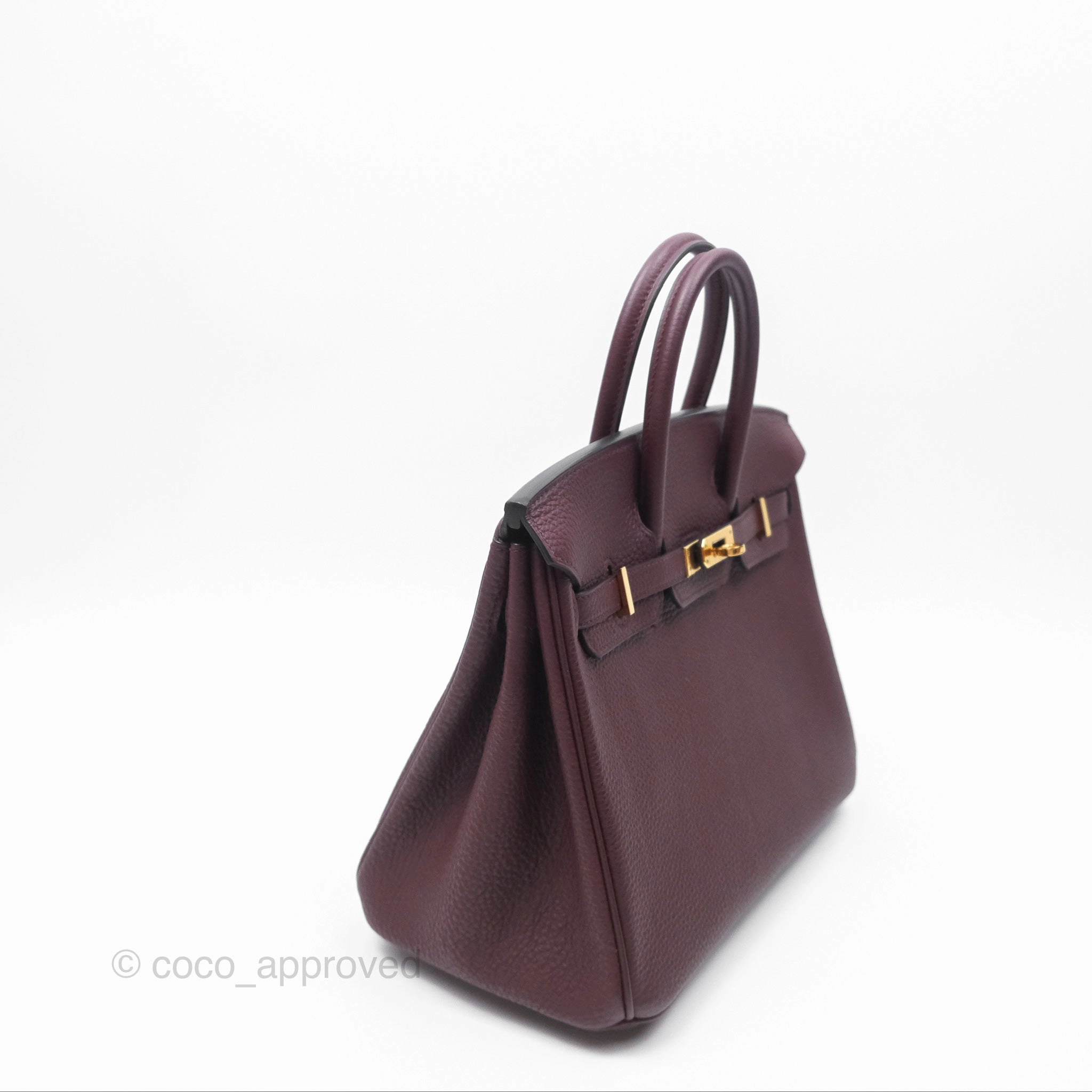 Herms Birkin 25 Retourne Bordeaux Togo Gold Hardware