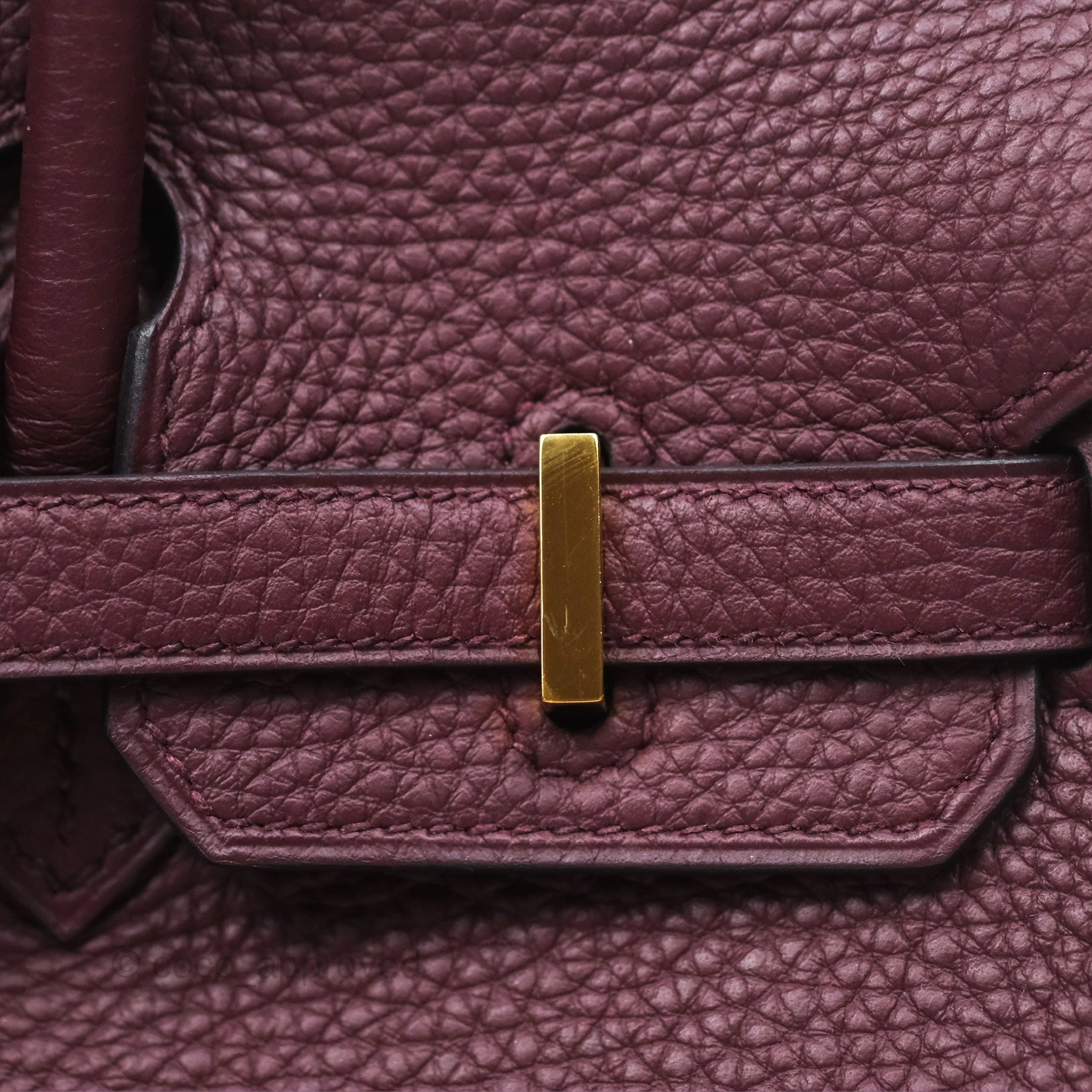 Herms Birkin 25 Retourne Bordeaux Togo Gold Hardware