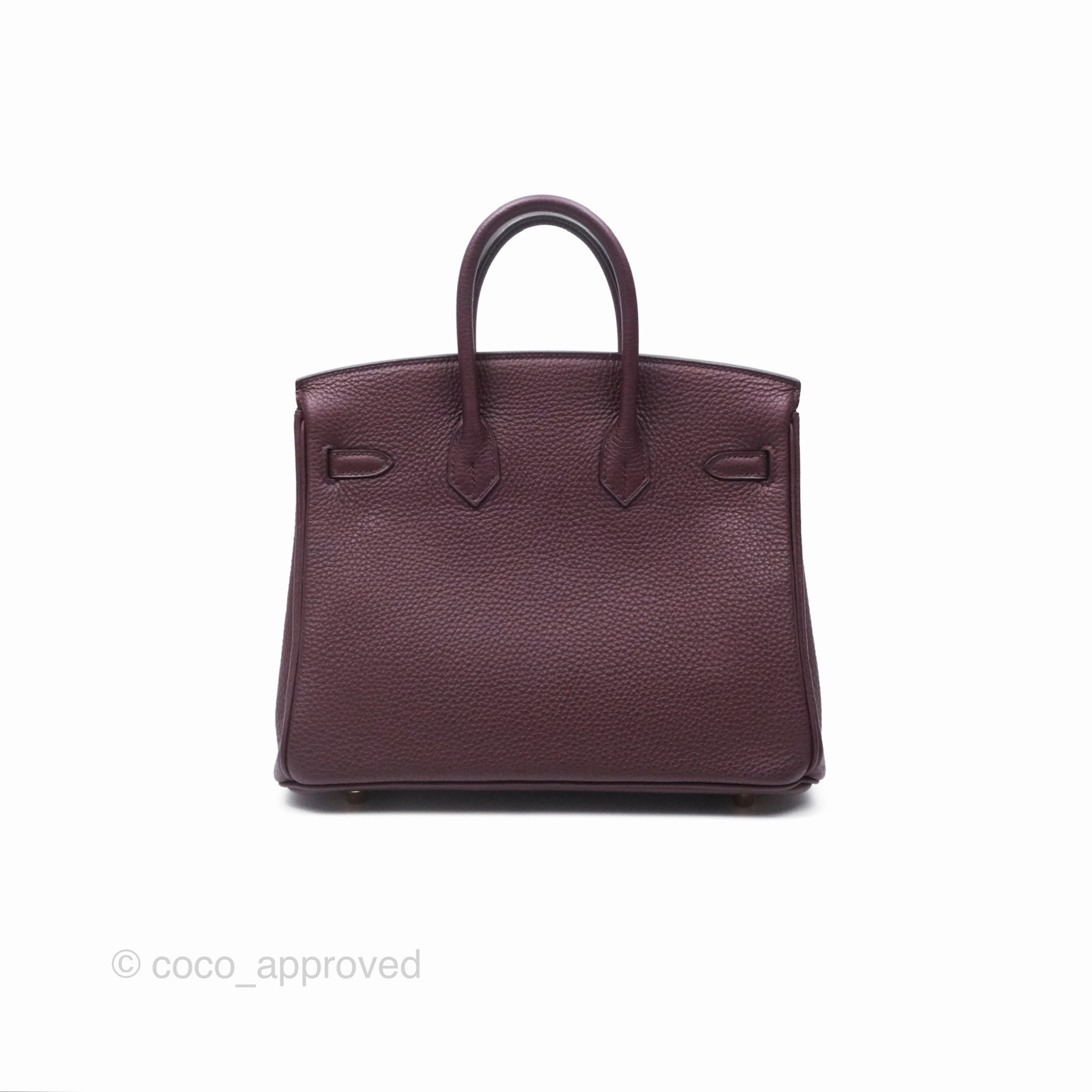 Herms Birkin 25 Retourne Bordeaux Togo Gold Hardware