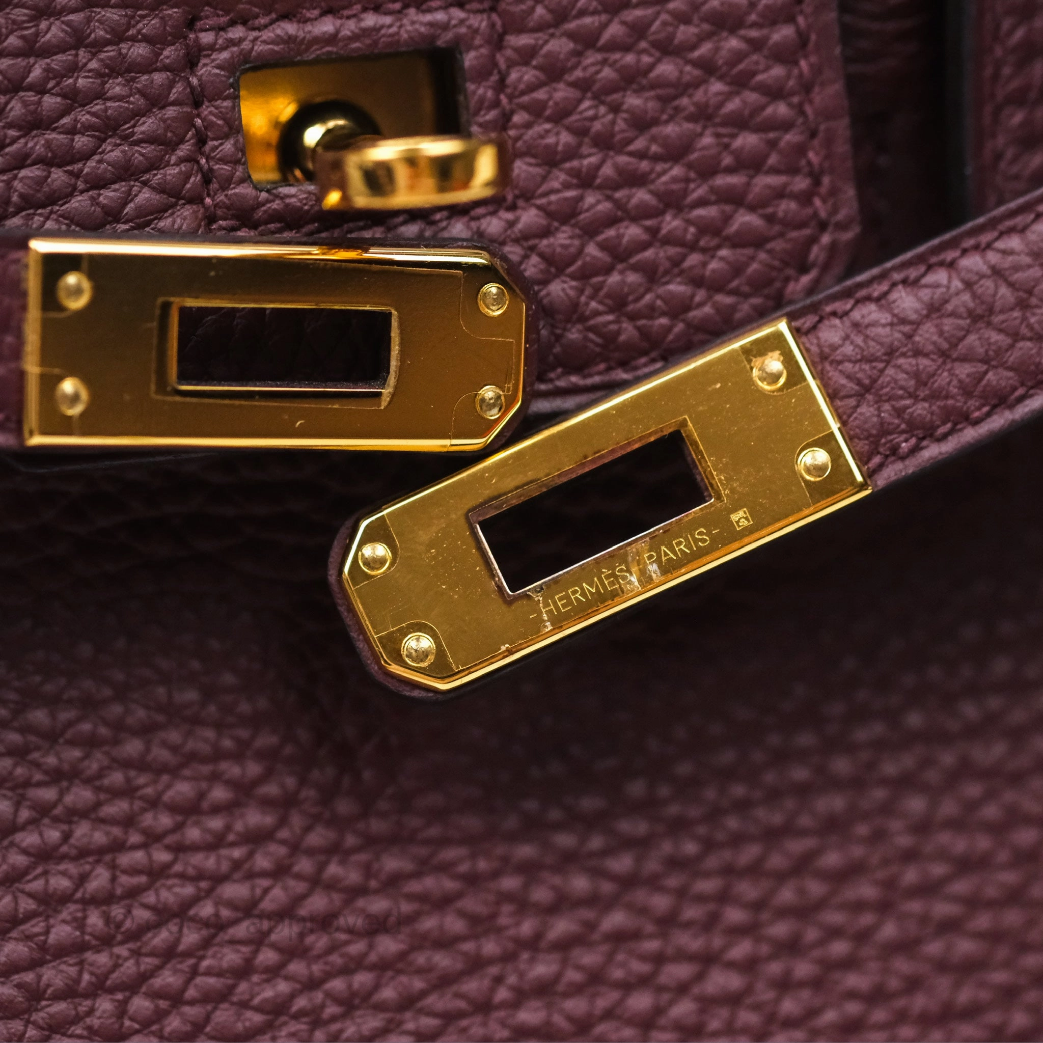 Herms Birkin 25 Retourne Bordeaux Togo Gold Hardware