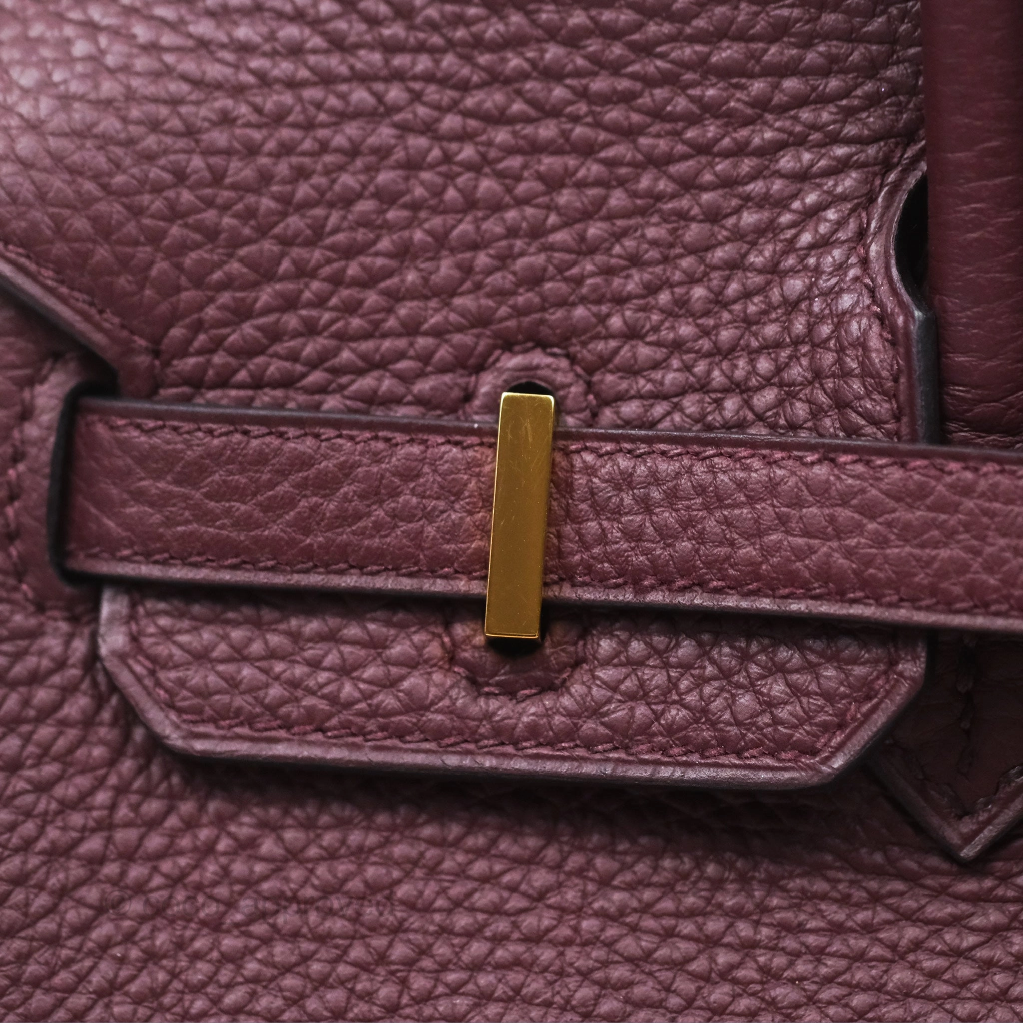 Herms Birkin 25 Retourne Bordeaux Togo Gold Hardware