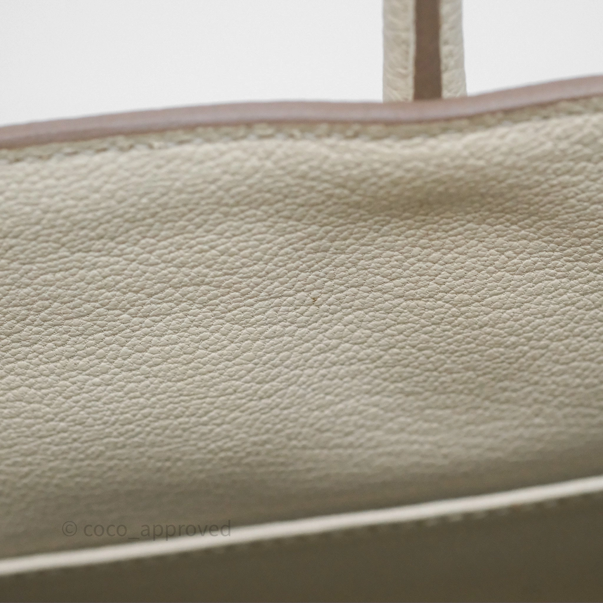 Herms Birkin 25 Retourne Craie 10 Togo Gold Hardware