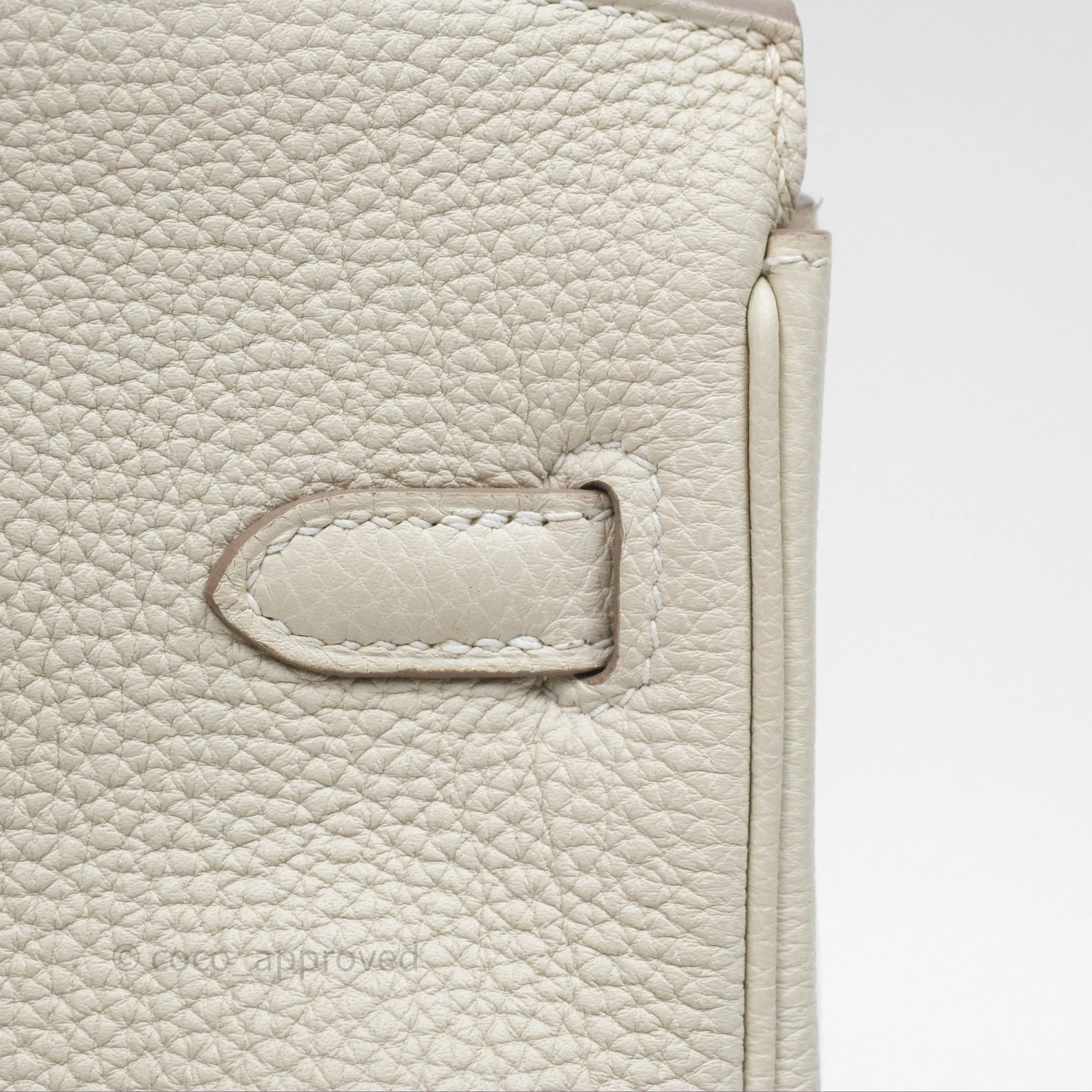 Herms Birkin 25 Retourne Craie 10 Togo Gold Hardware