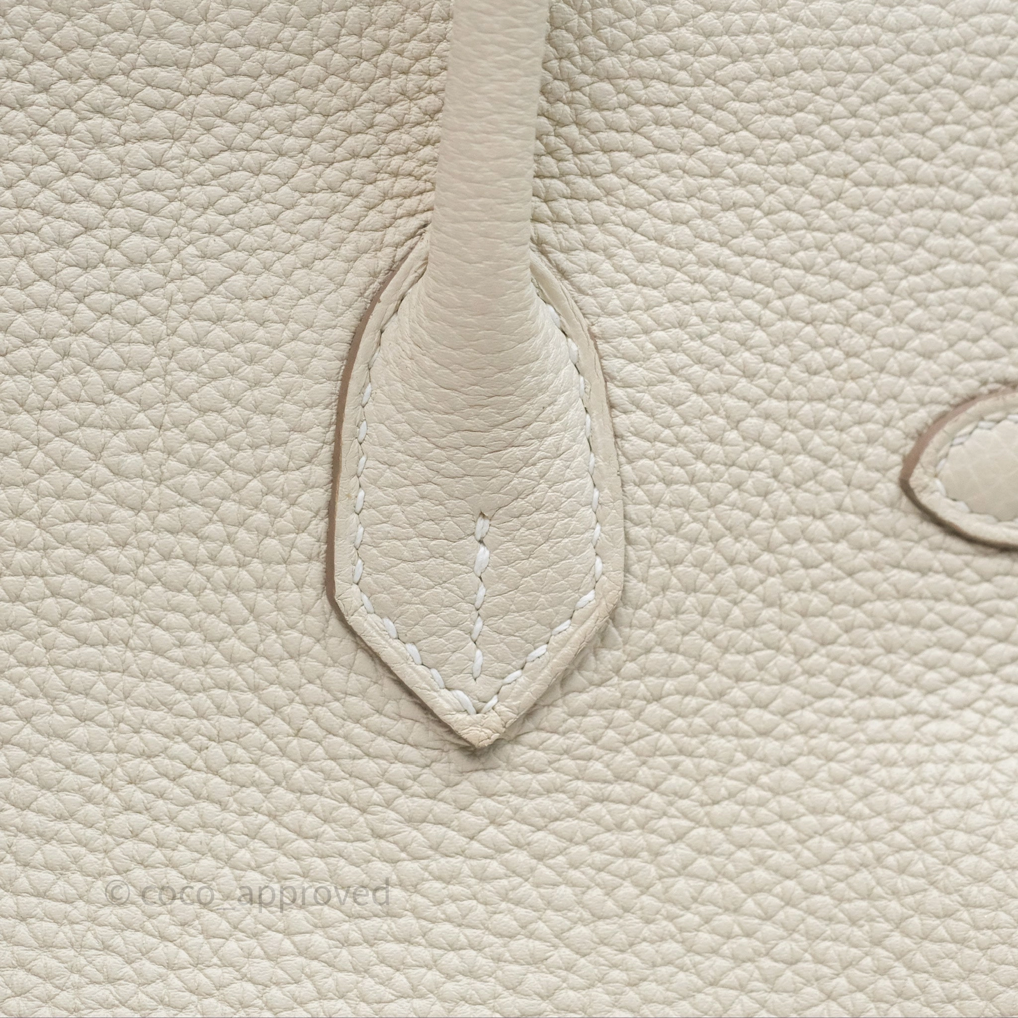 Herms Birkin 25 Retourne Craie 10 Togo Gold Hardware