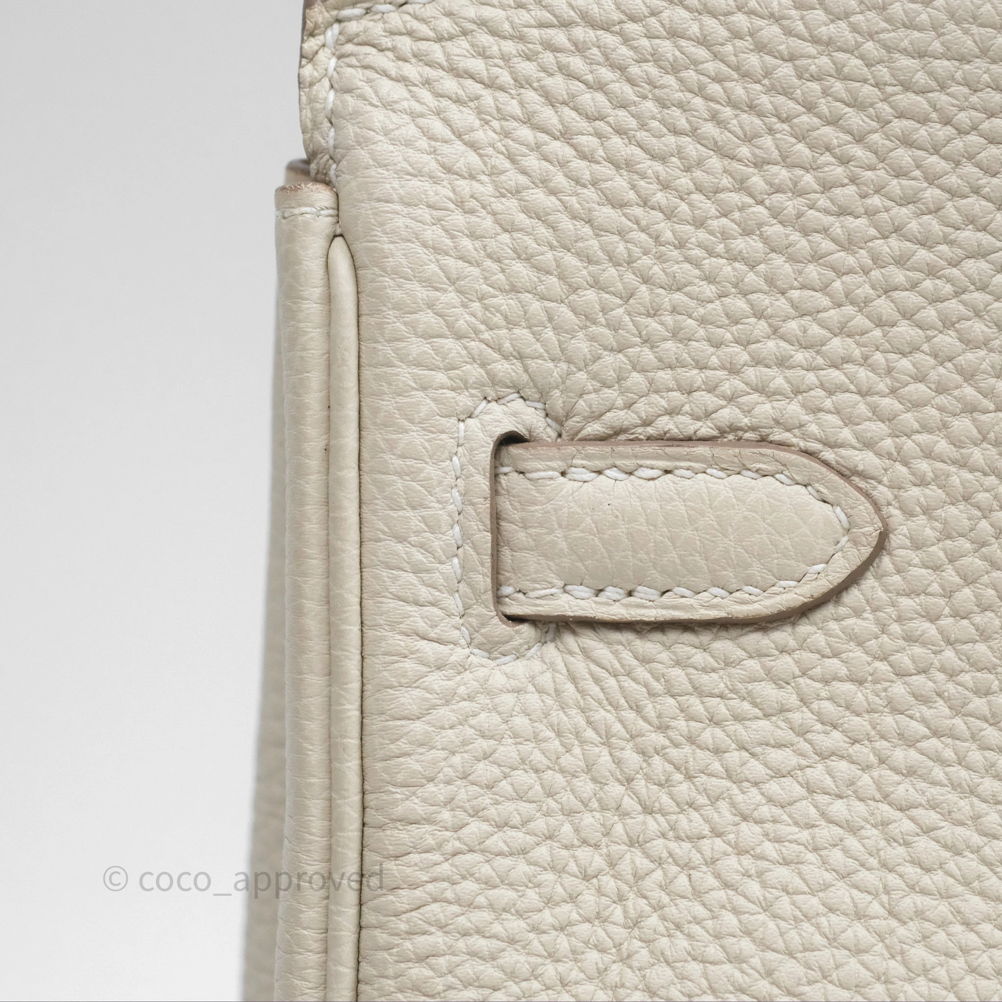 Herms Birkin 25 Retourne Craie 10 Togo Gold Hardware