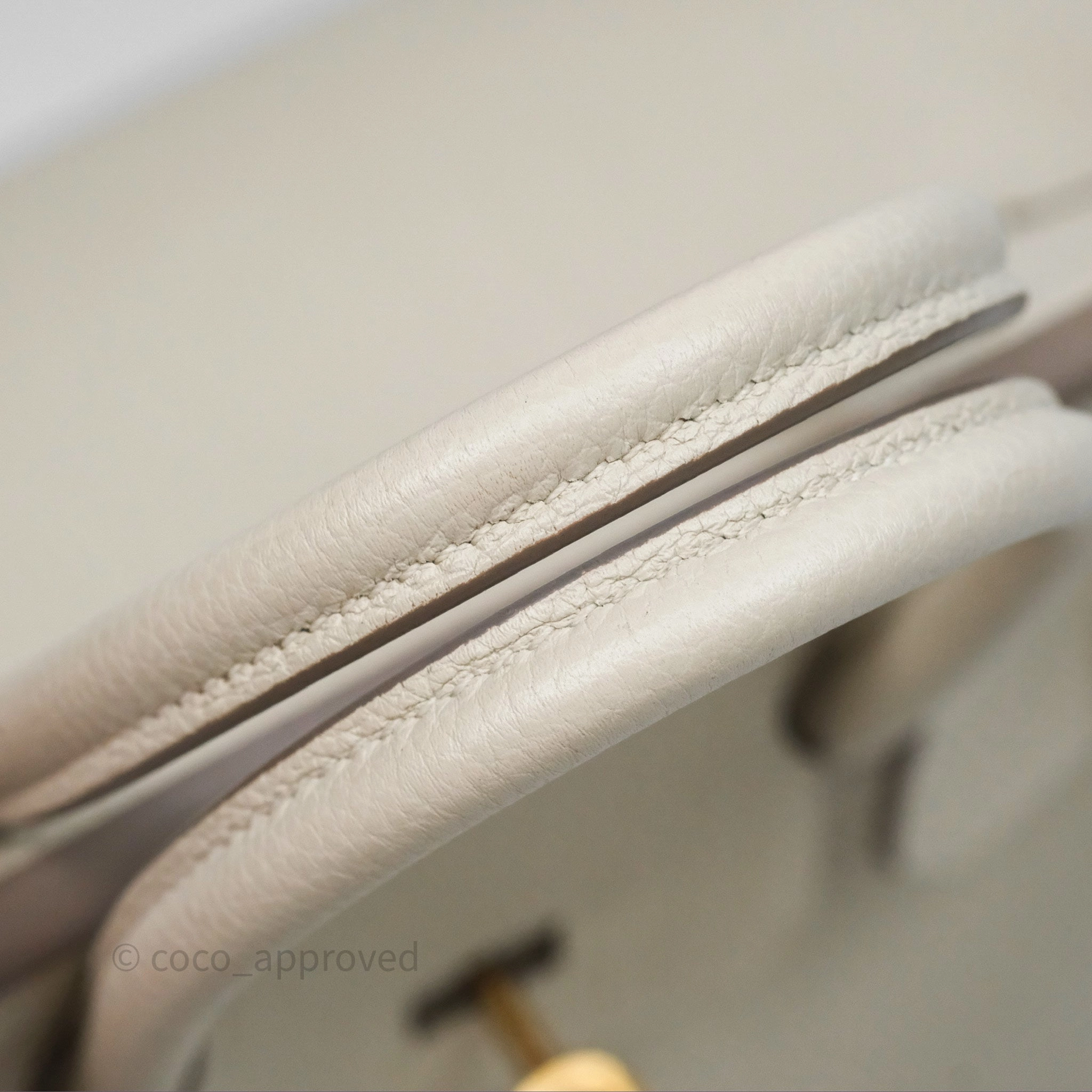 Herms Birkin 25 Retourne Craie 10 Togo Gold Hardware