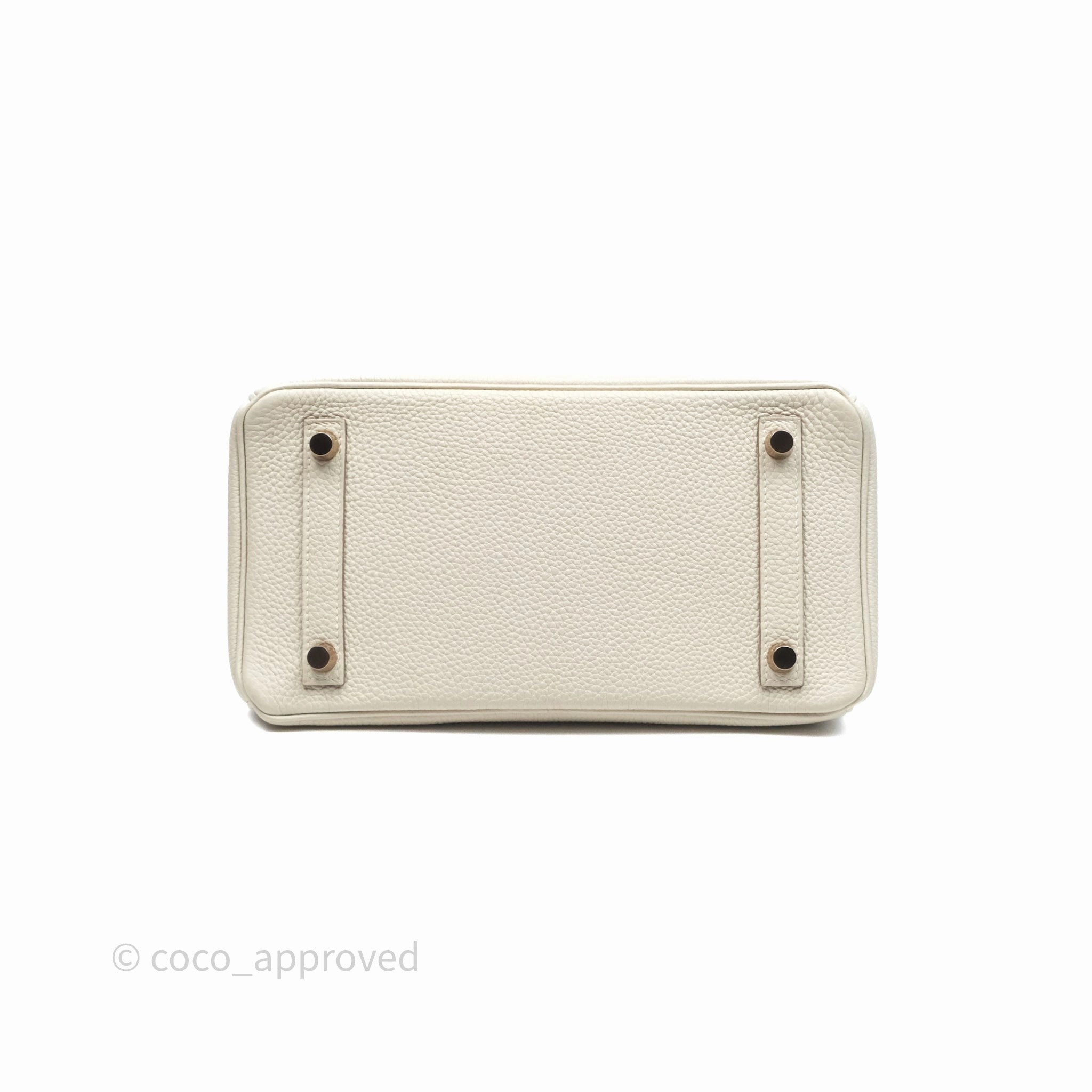 Herms Birkin 25 Retourne Craie 10 Togo Gold Hardware