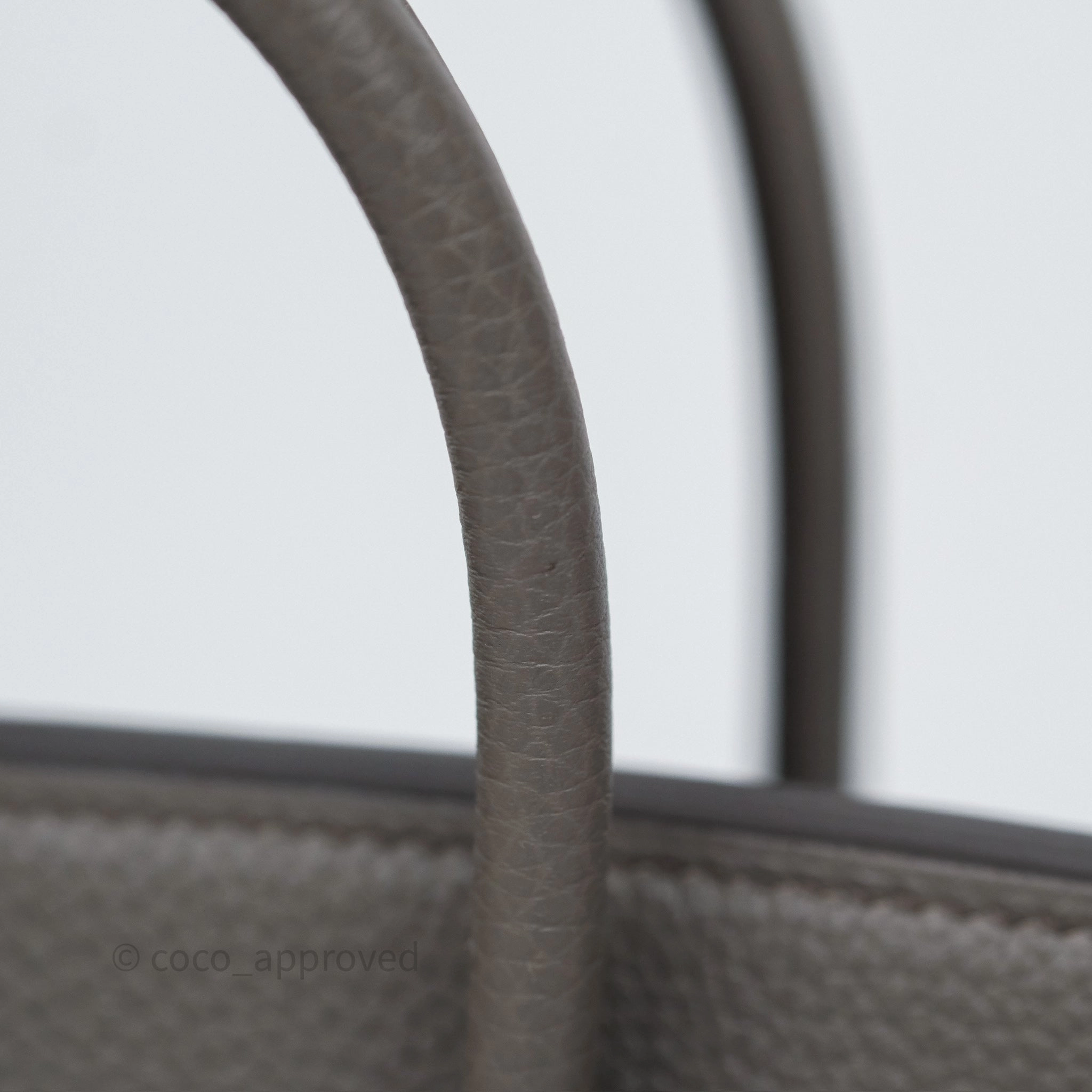 Herms Birkin 25 Retourne Gris Etain 8F Togo Palladium Hardware