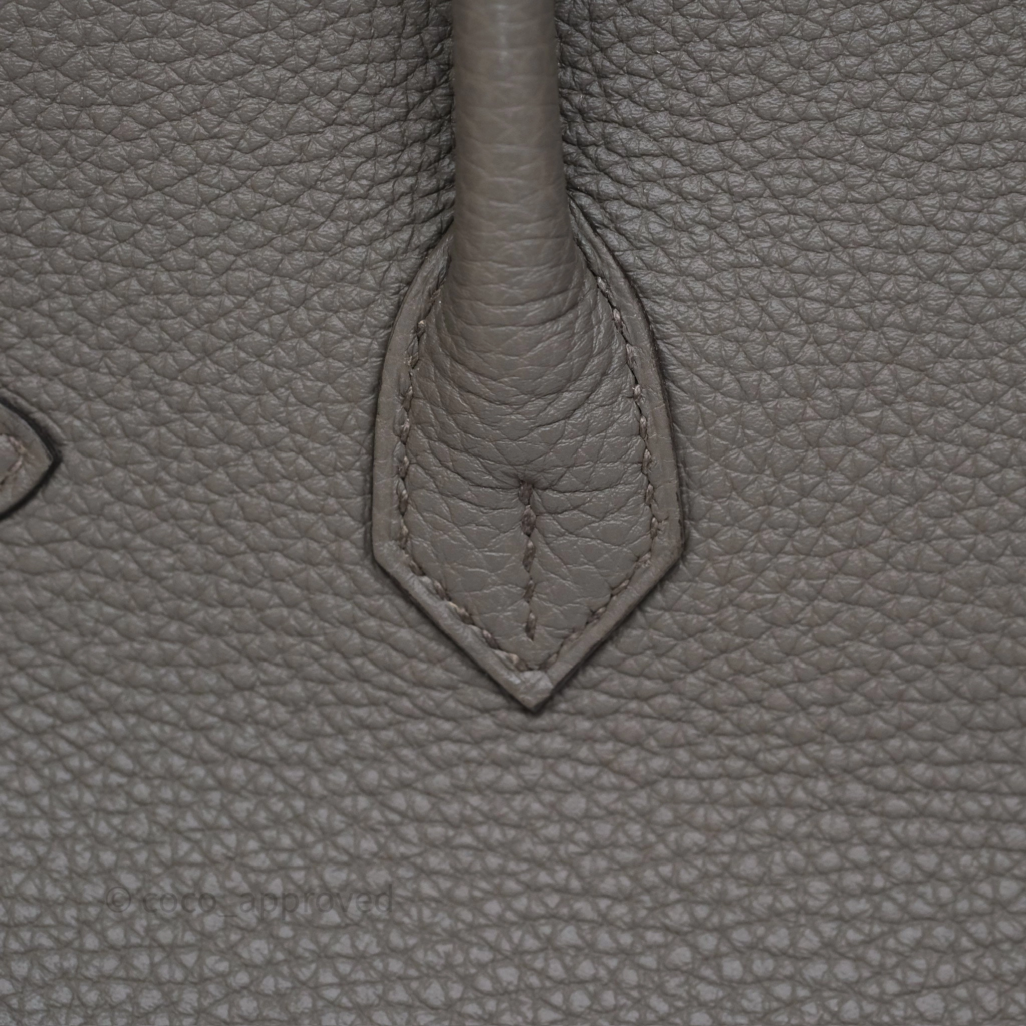 Herms Birkin 25 Retourne Gris Etain 8F Togo Palladium Hardware