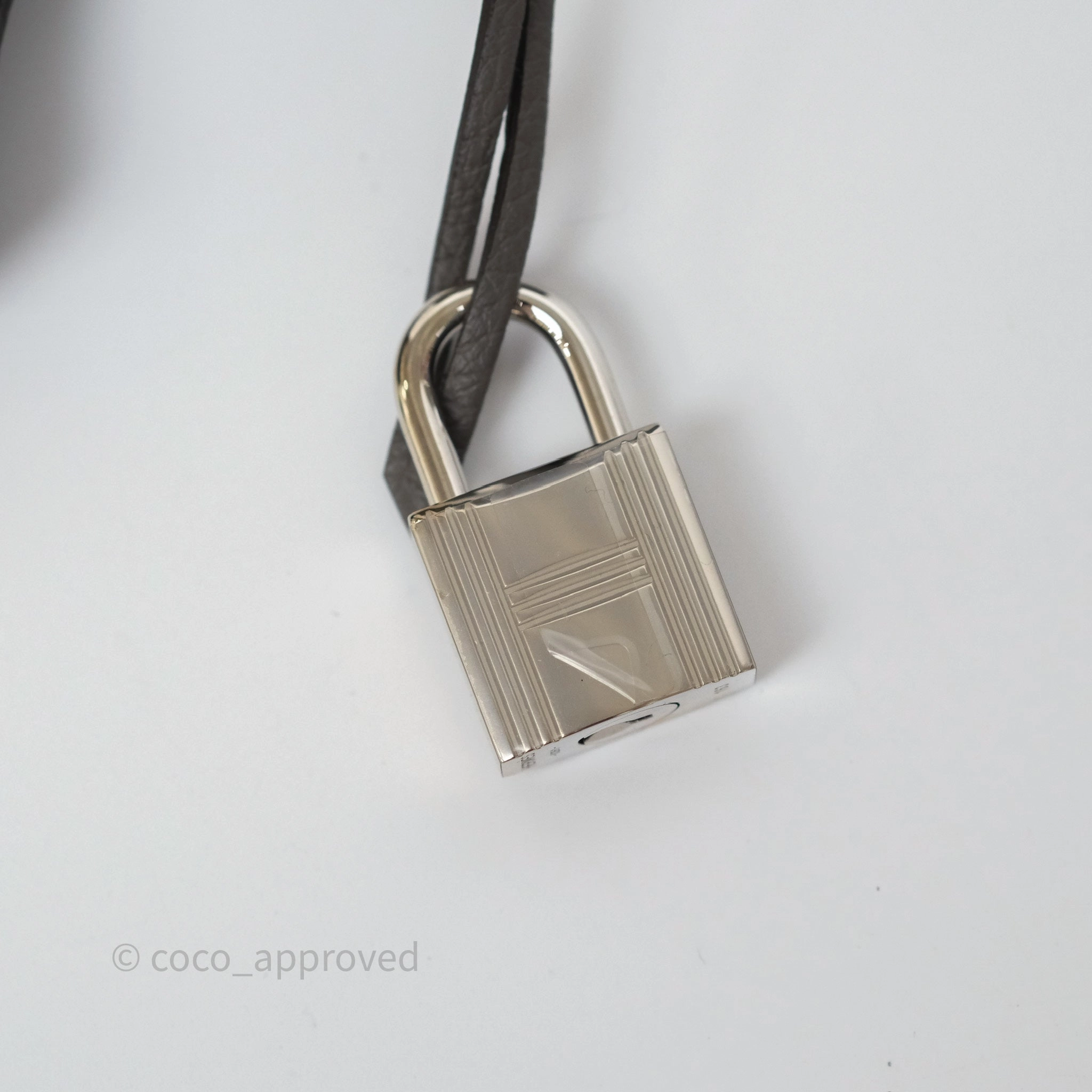 Herms Birkin 25 Retourne Gris Etain 8F Togo Palladium Hardware