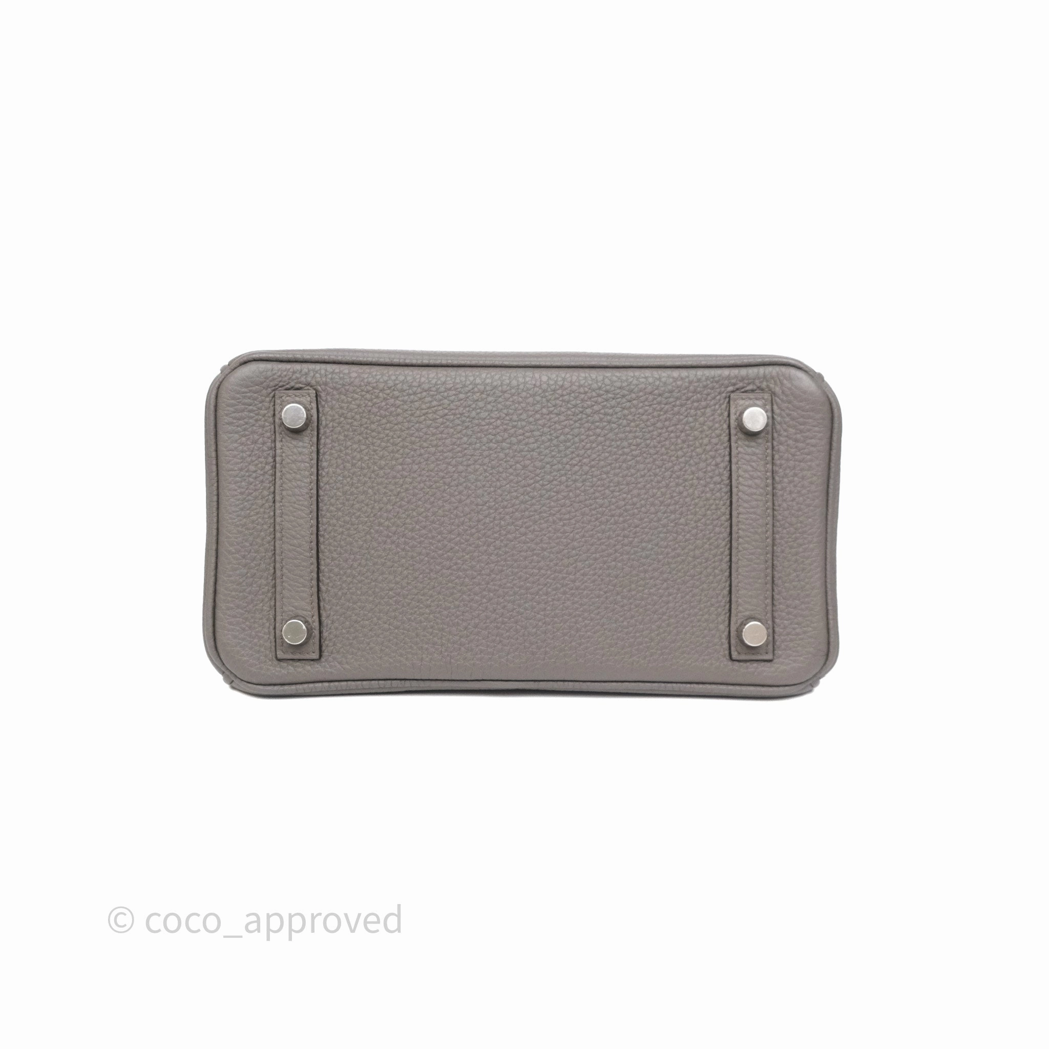 Herms Birkin 25 Retourne Gris Etain 8F Togo Palladium Hardware