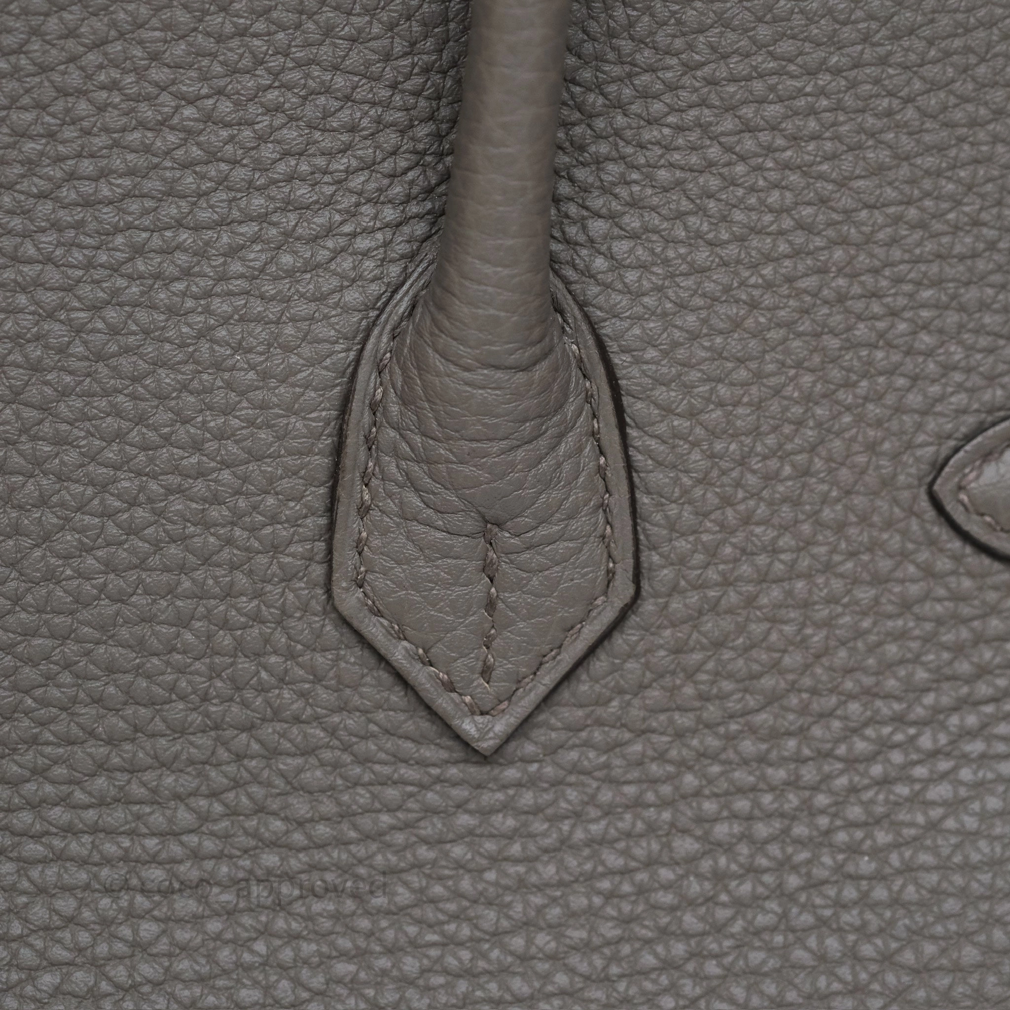 Herms Birkin 25 Retourne Gris Etain 8F Togo Palladium Hardware