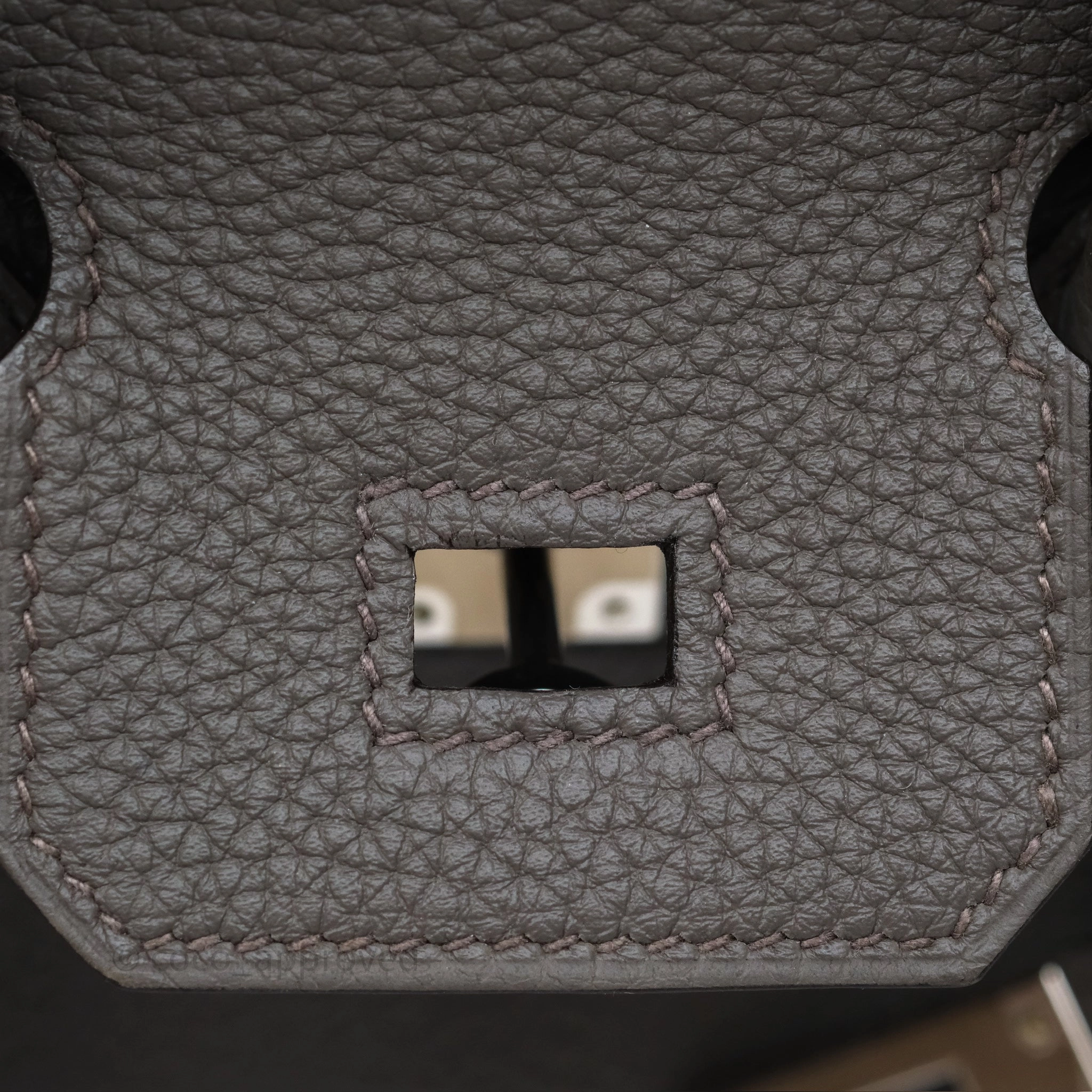 Herms Birkin 25 Retourne Gris Etain 8F Togo Palladium Hardware