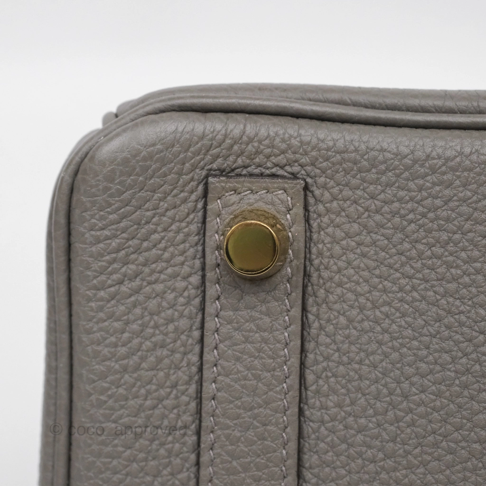 Herms Birkin 25 Retourne Gris Meyer 0L Togo Gold Hardware