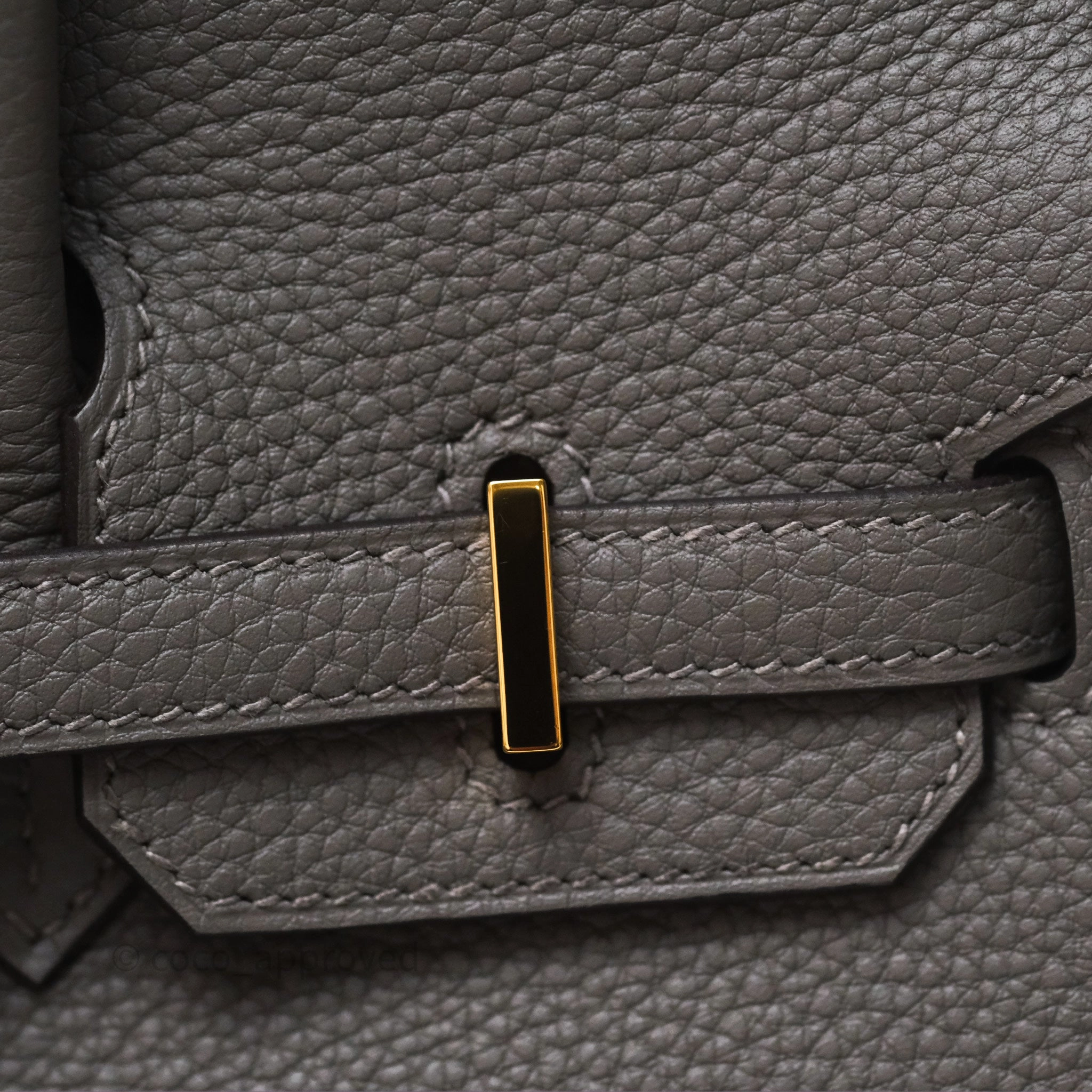 Herms Birkin 25 Retourne Gris Meyer 0L Togo Gold Hardware